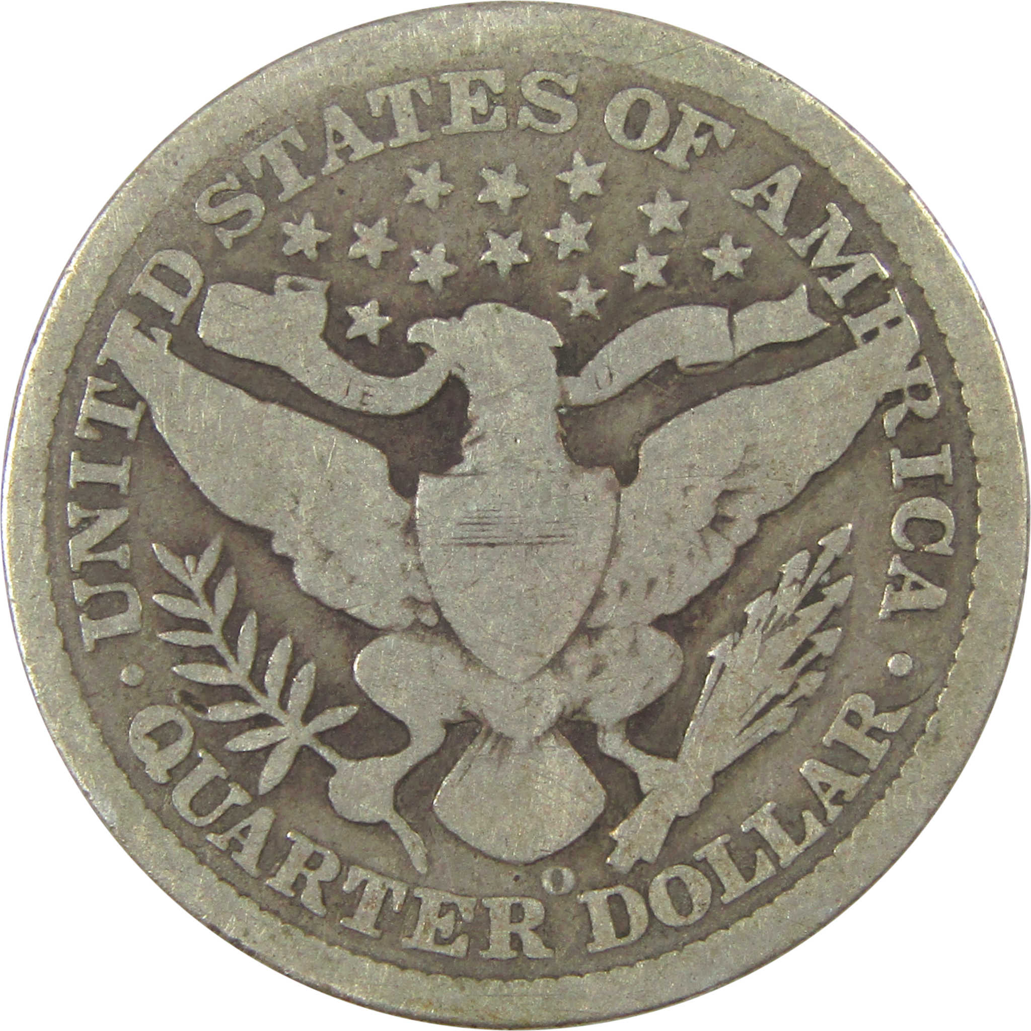 1896 O Barber Quarter G Good Silver 25c Coin SKU:I21862