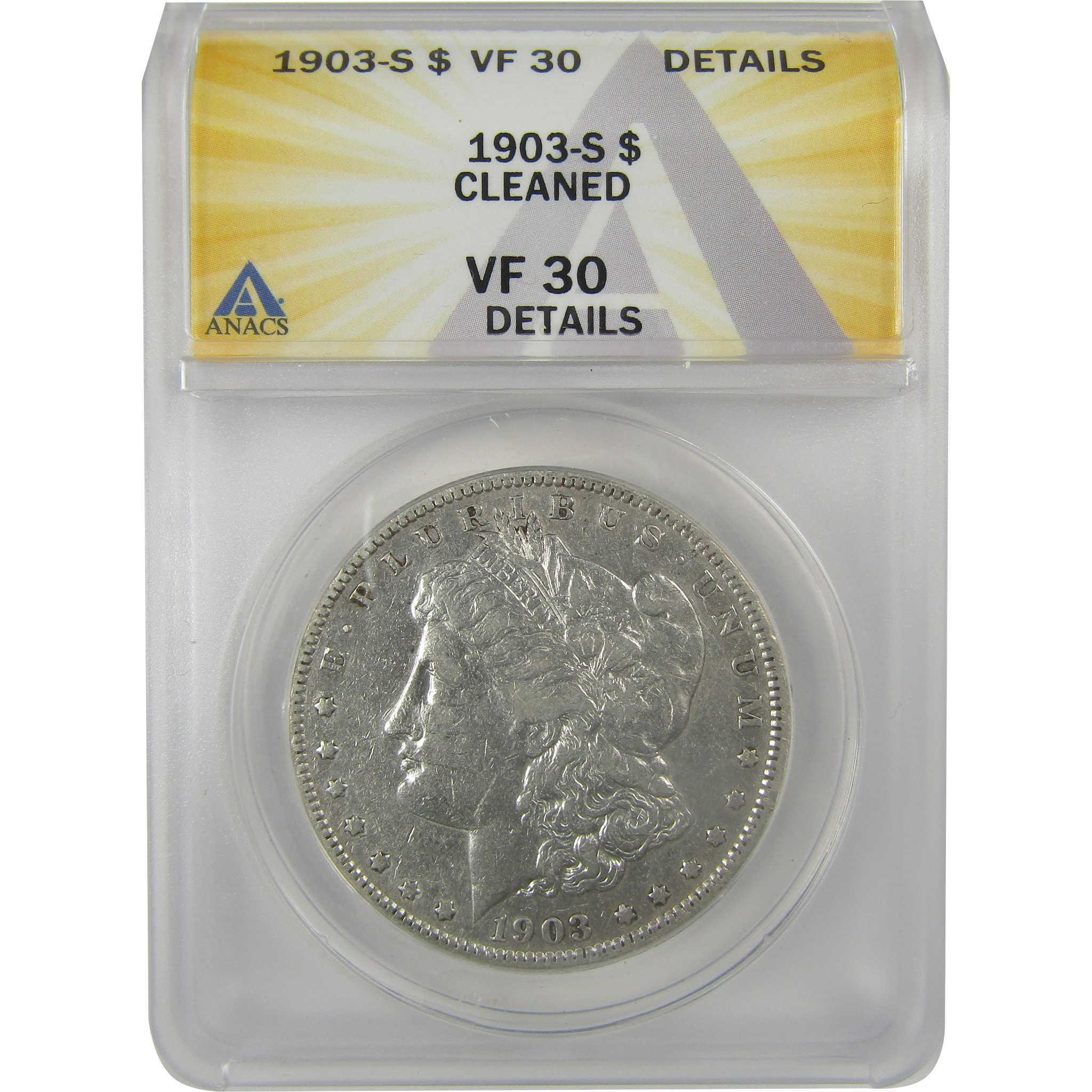 1903 S Morgan Dollar VF 30 Details ANACS Silver $1 Coin SKU:I21764 - Morgan coin - Morgan silver dollar - Morgan silver dollar for sale - Profile Coins & Collectibles