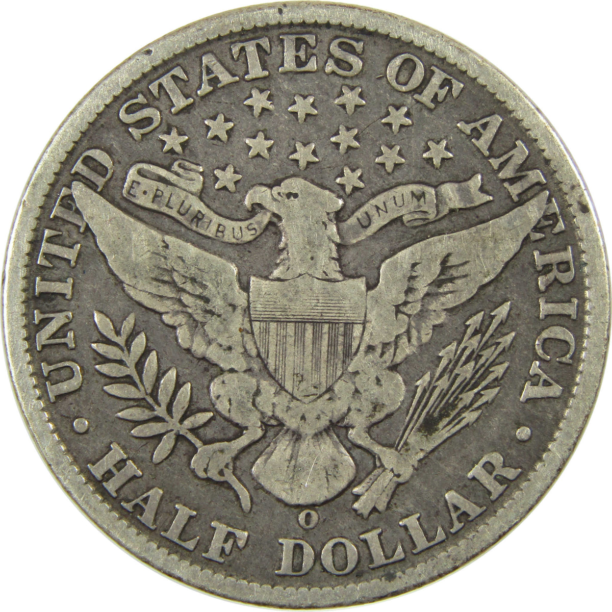1909 O Barber Silver Half Dollar F Fine 50c Coin SKU:CP1746