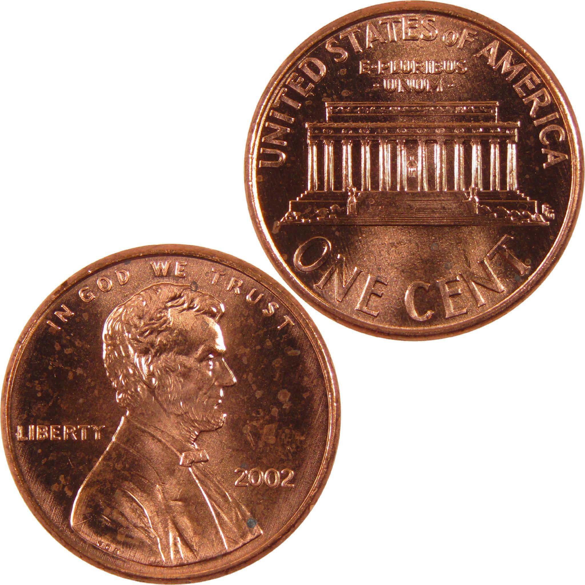 2002 Lincoln penny collectible coin obverse and reverse sides with details visible