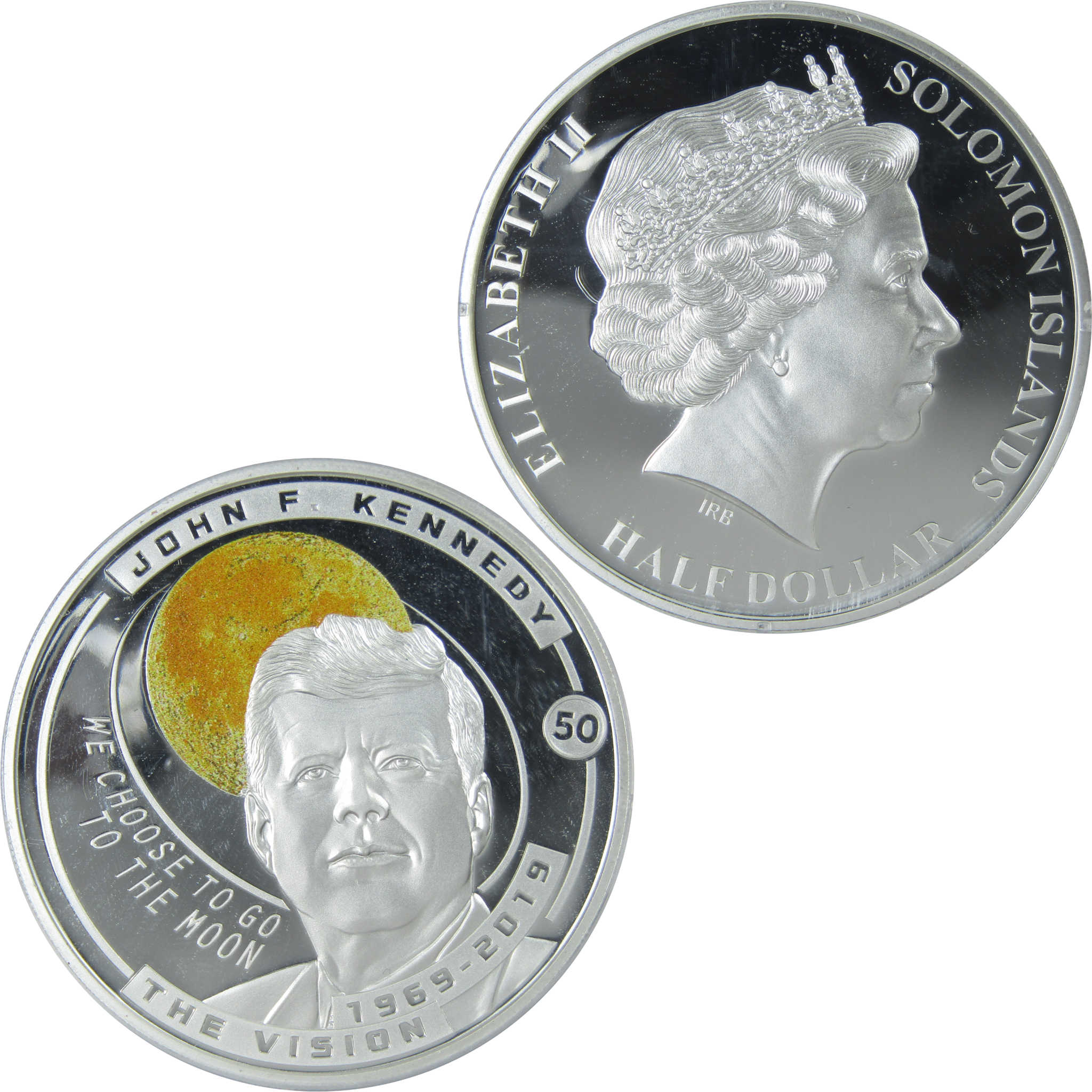50th Anniversary of Moon Landing The Vision Proof 2019 Solomon Islands