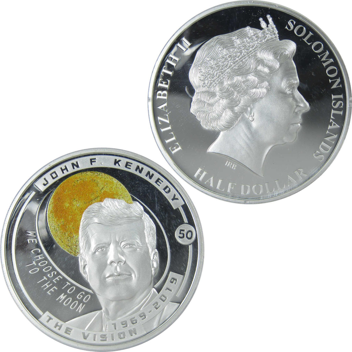 50th Anniversary of Moon Landing The Vision Proof 2019 Solomon Islands