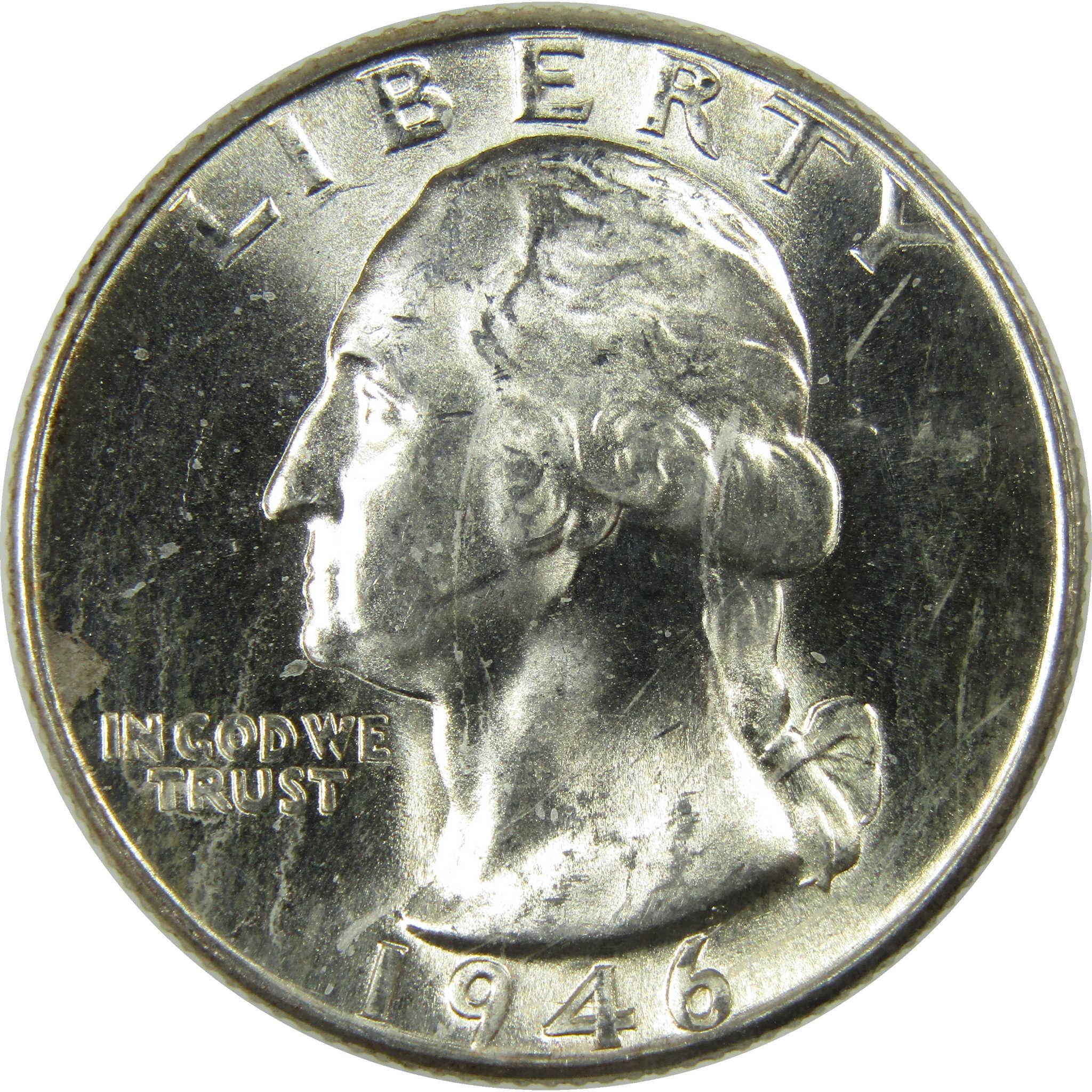 1946 D Washington Silver Quarter Uncirculated Mint State SKU:I27831