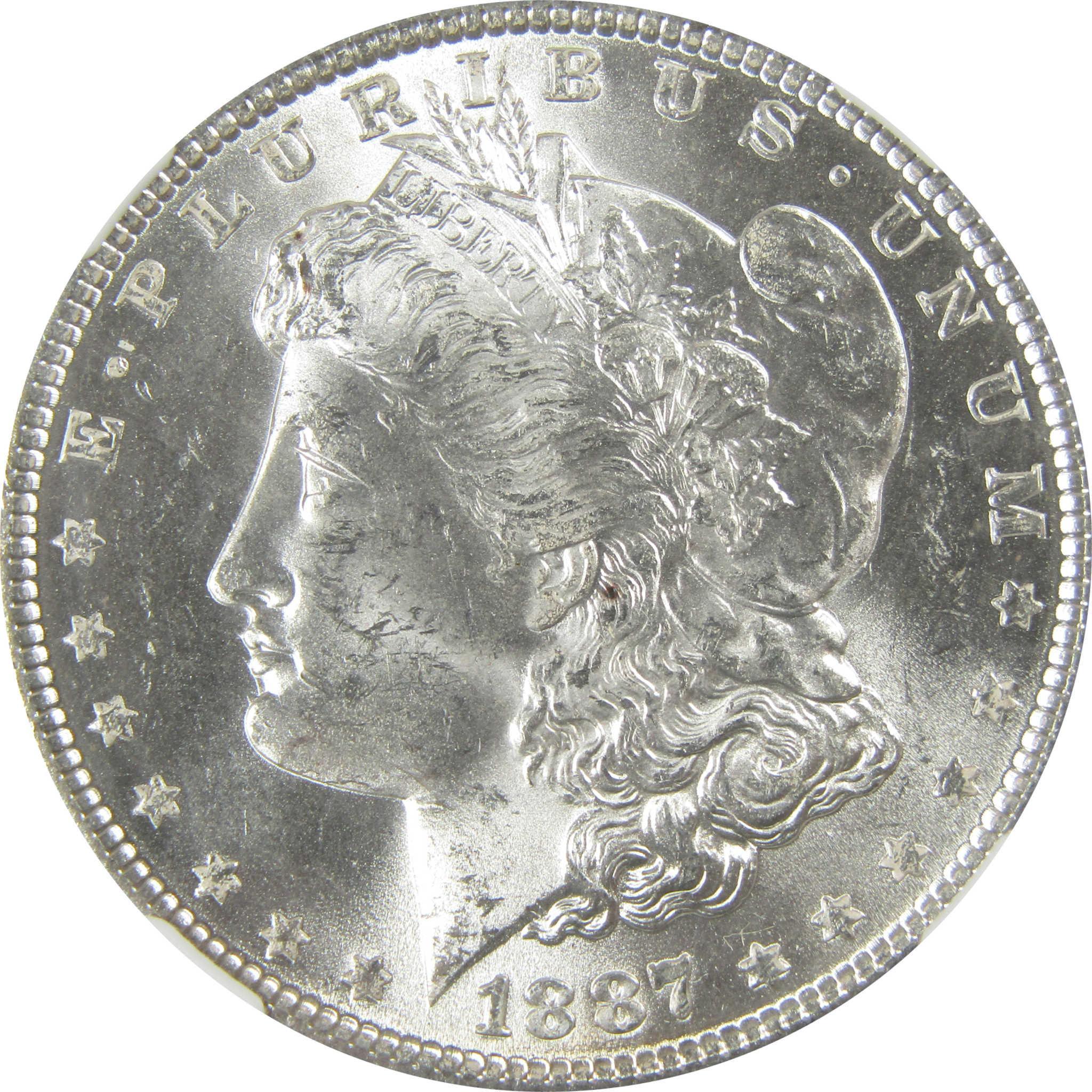 1887 Morgan Silver Dollar MS 63 NGC Uncirculated $1 Coin SKU:CP416 - Morgan coin - Morgan silver dollar - Morgan silver dollar for sale - Profile Coins & Collectibles
