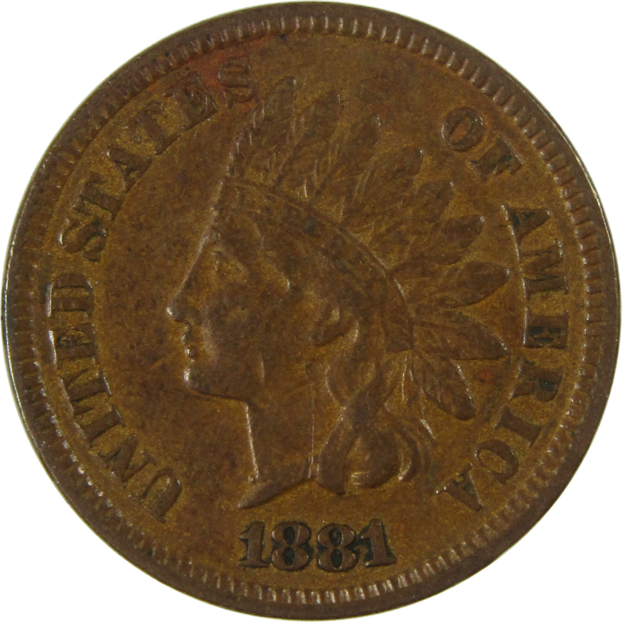 1881 Indian Head Cent XF EF Extremely Fine Penny 1c Coin SKU:I27453