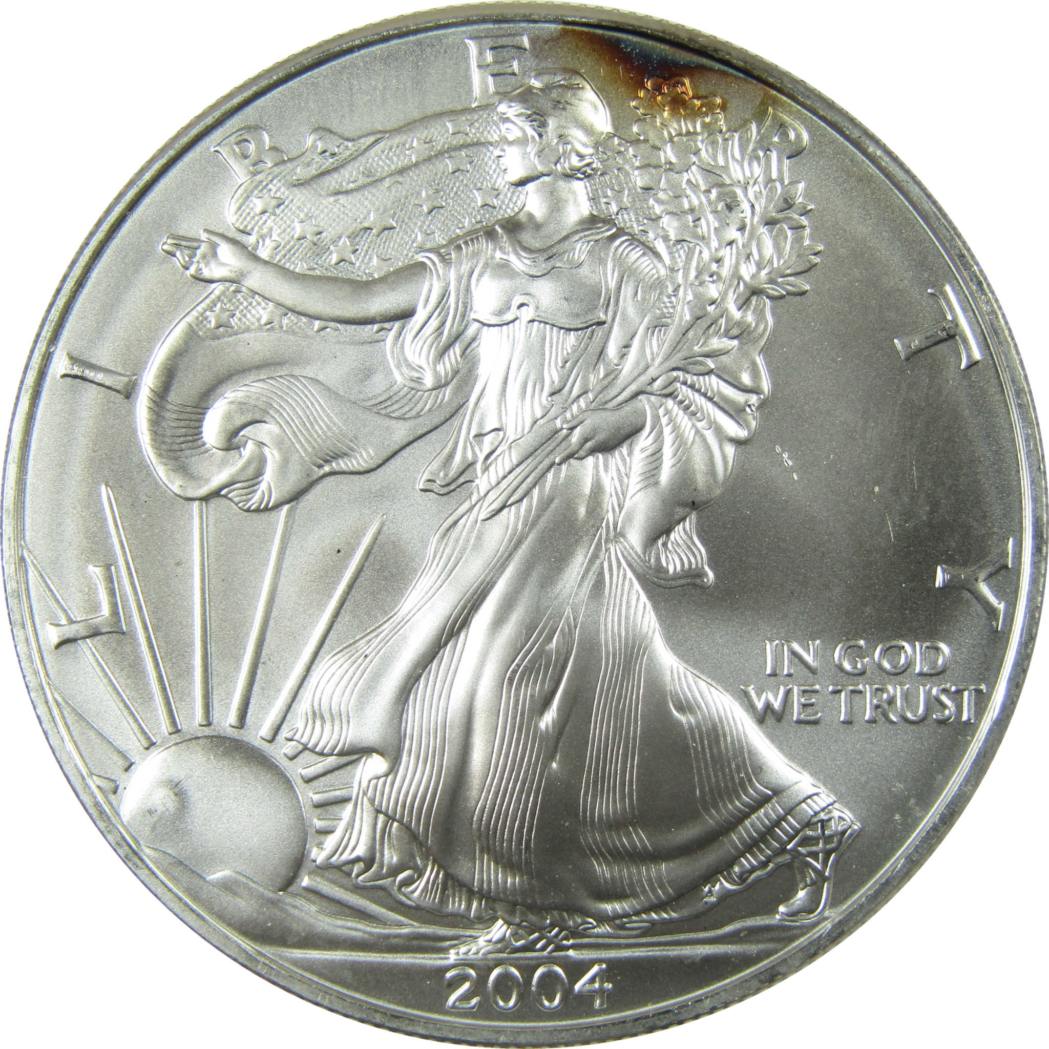 2004 American Silver Eagle Uncirculated Mint State $1 Coin SKU:CP1508