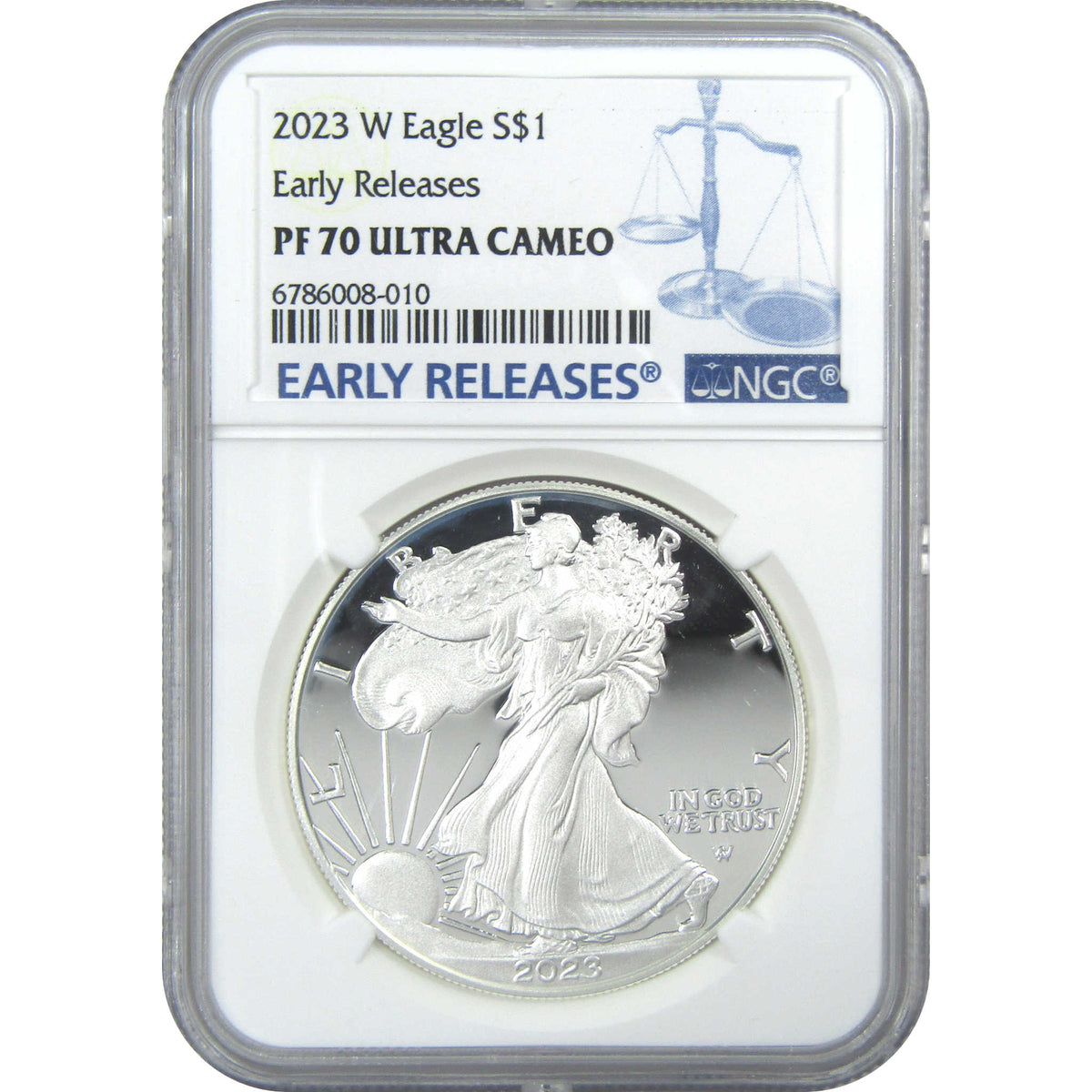 2023 W American Silver Eagle PF 70 UCAM NGC $1 Coin Early Releases