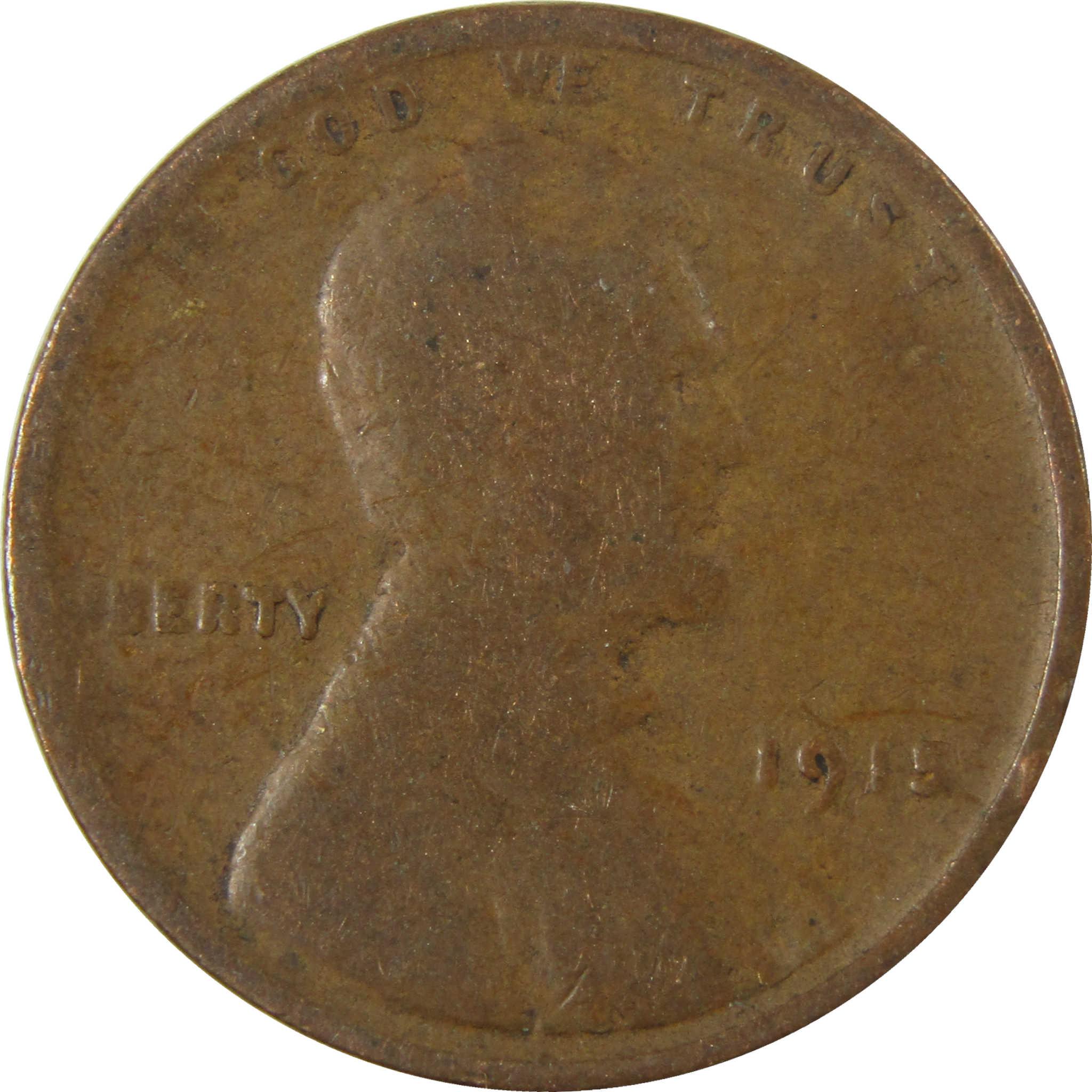 1915 Lincoln Wheat Cent G Good Penny 1c Coin Collectible SKU:I27171