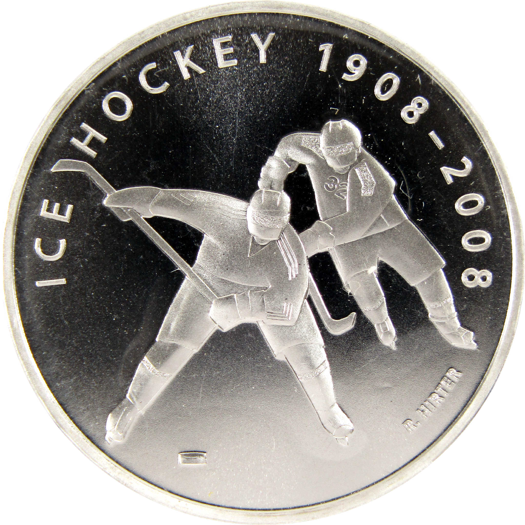 2008 Centenary Ice Hockey Swiss Commemorative Silver 20 Fr SKU:CPC5833