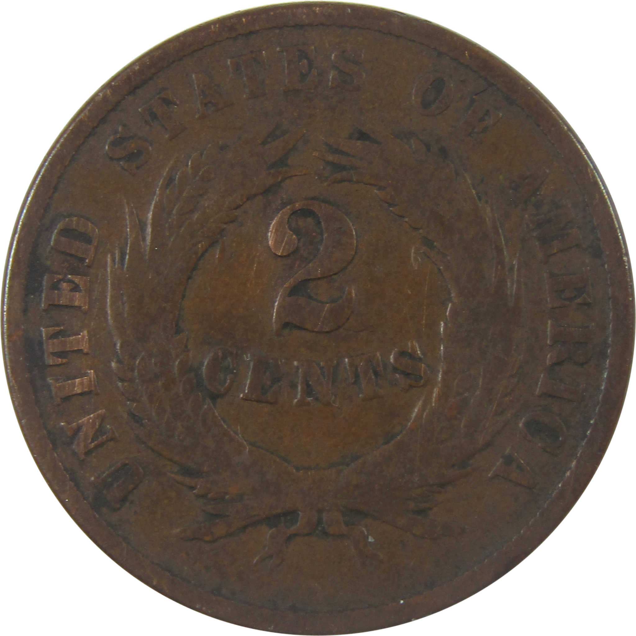 1869 Two Cent Piece G Good 2c Coin Collectible SKU:I24308