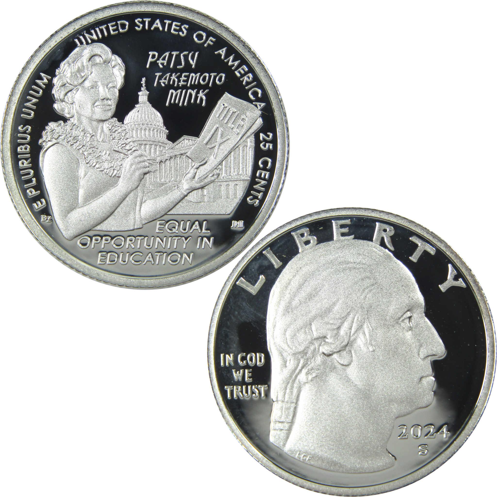 2024 S Patsy Takemoto American Women Quarter .999 Silver 25c Proof