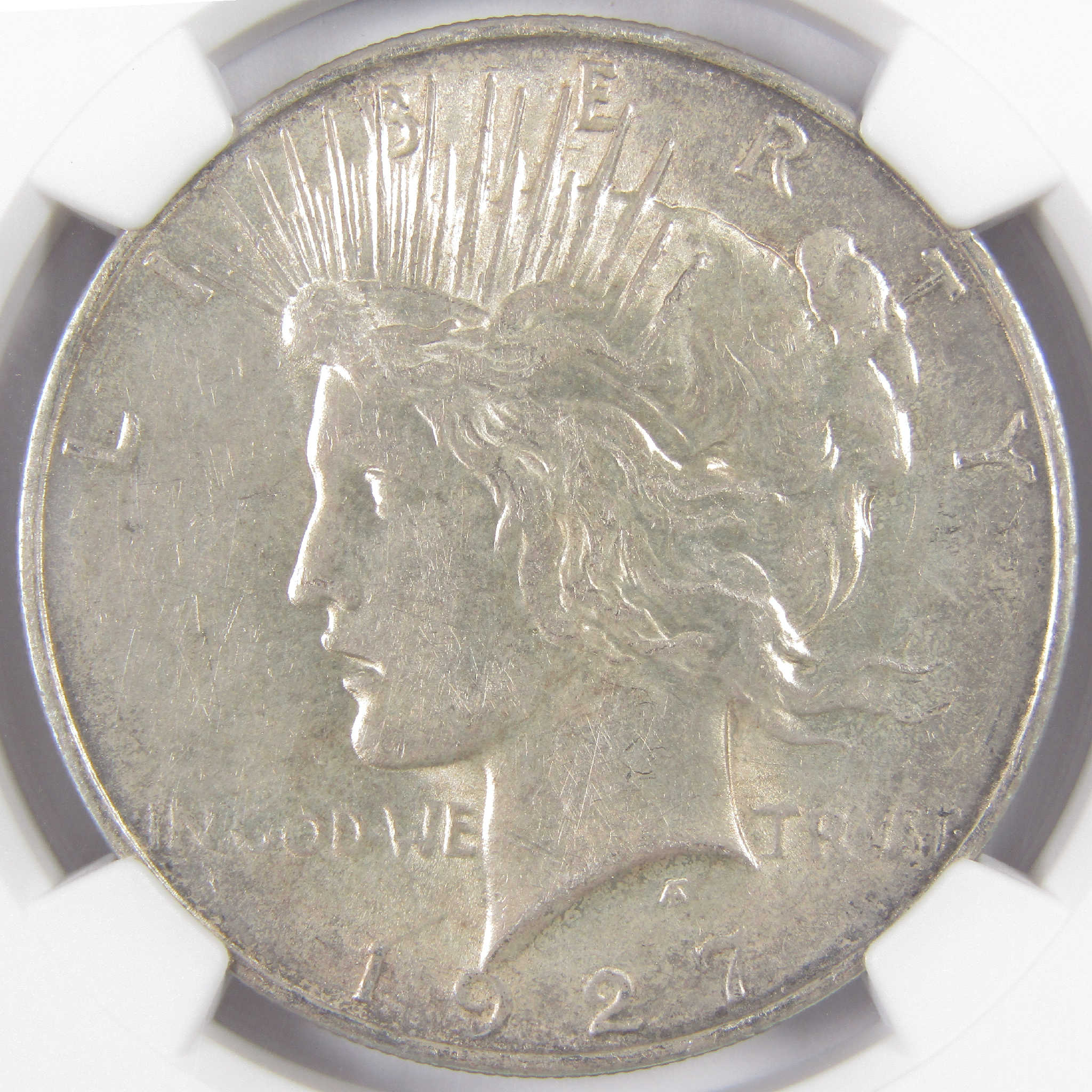 1927 D Peace Dollar AU 58 NGC Silver $1 Coin SKU:I18217