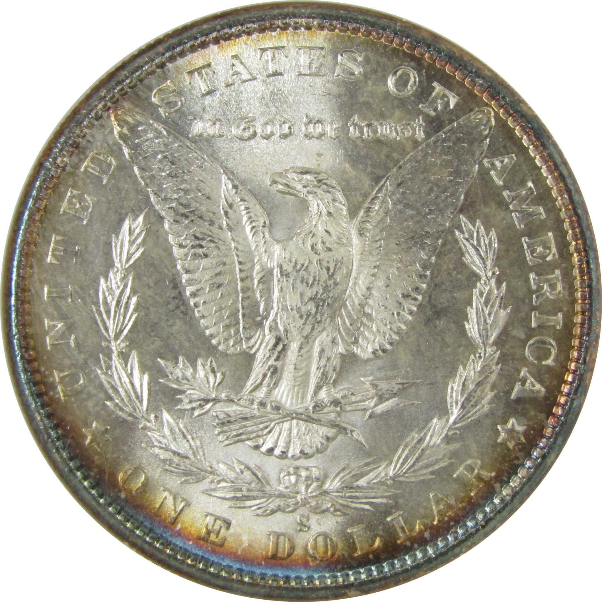 1880 S Morgan Silver $1 MS 64 NGC Uncirculated Toned Reverse SKU:CP933