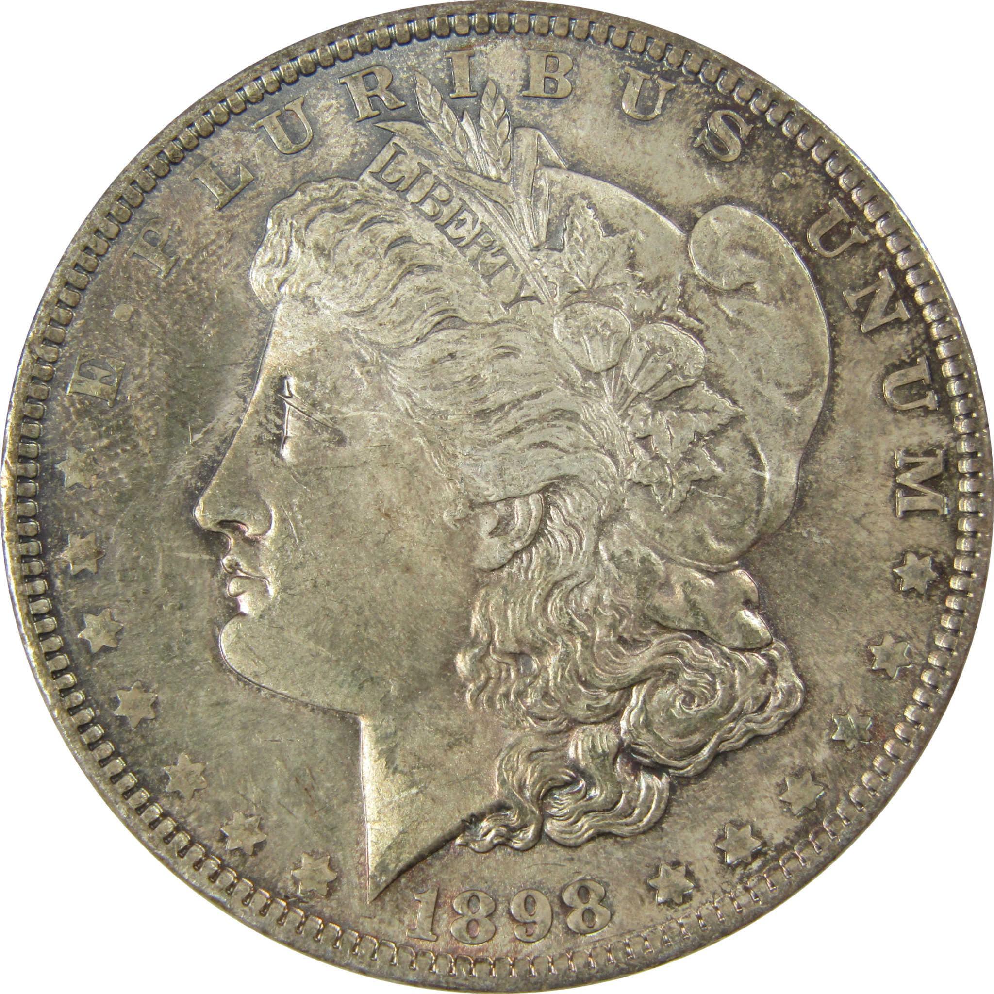 1898 Morgan Silver Dollar Uncirculated Mint State Toned SKU:CP658