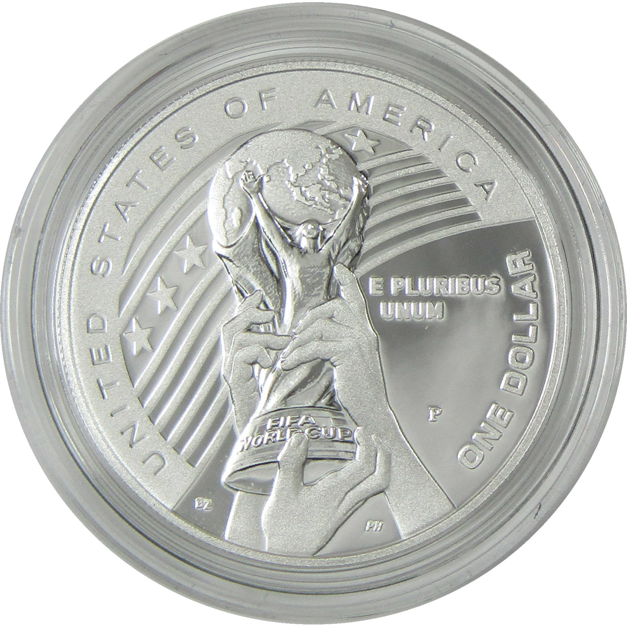 2018 P FIFA World Cup Commemorative Silver Dollar Proof Coin OGP COA