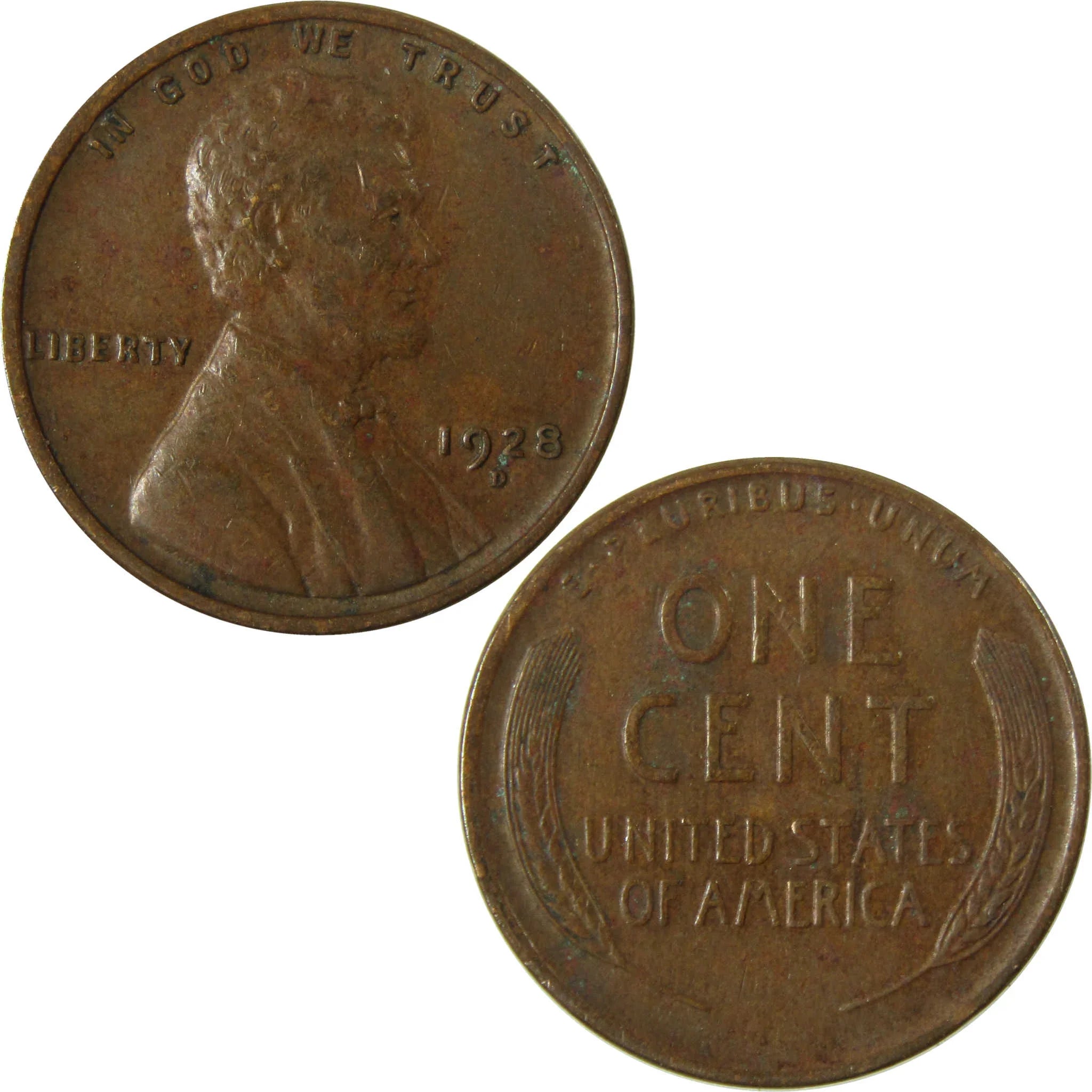 1928 D Lincoln Wheat Cent VF Very Fine Penny 1c Coin SKU:I27576