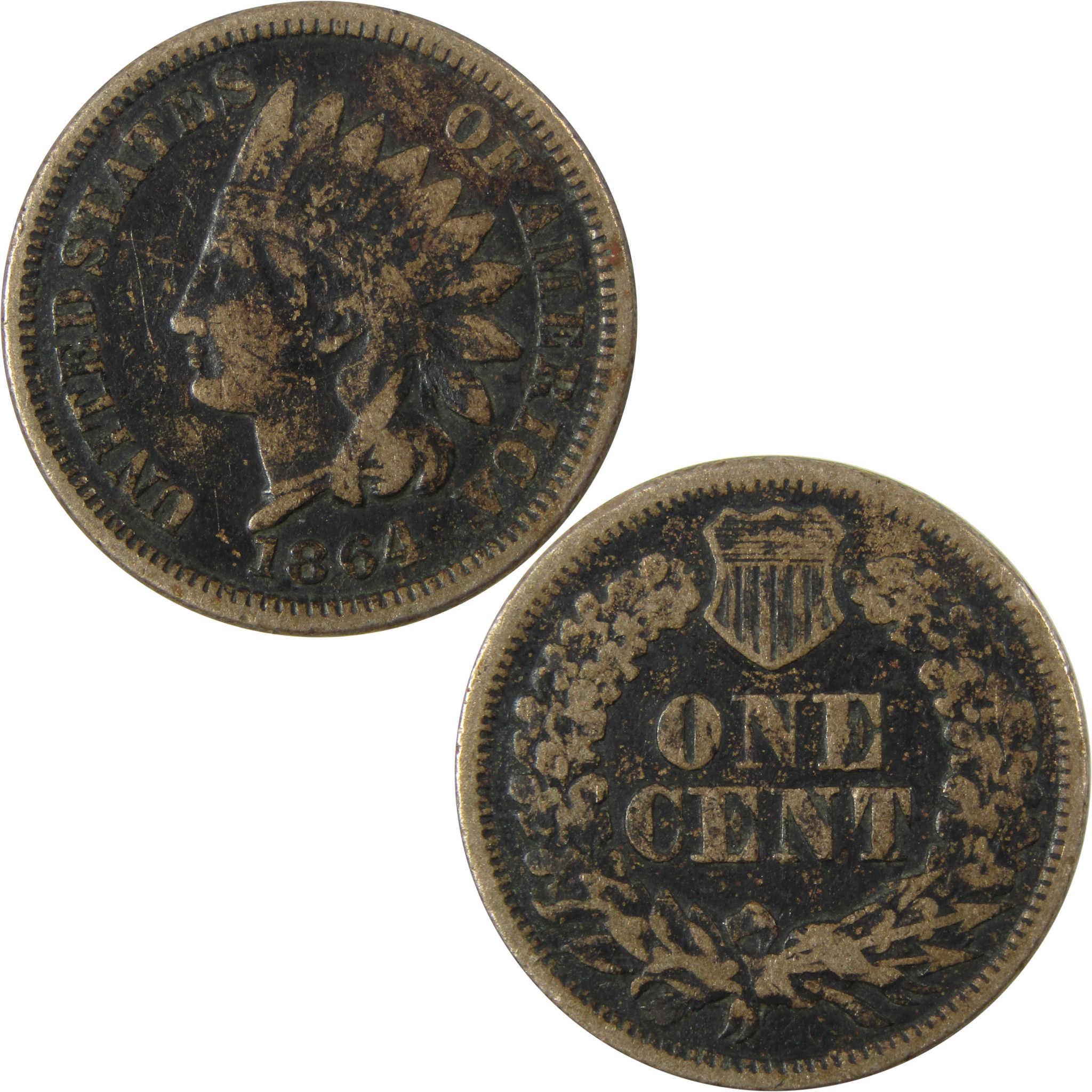 1864 Indian Head Copper-Nickel Cent VG Very Good Details SKU:CP1184