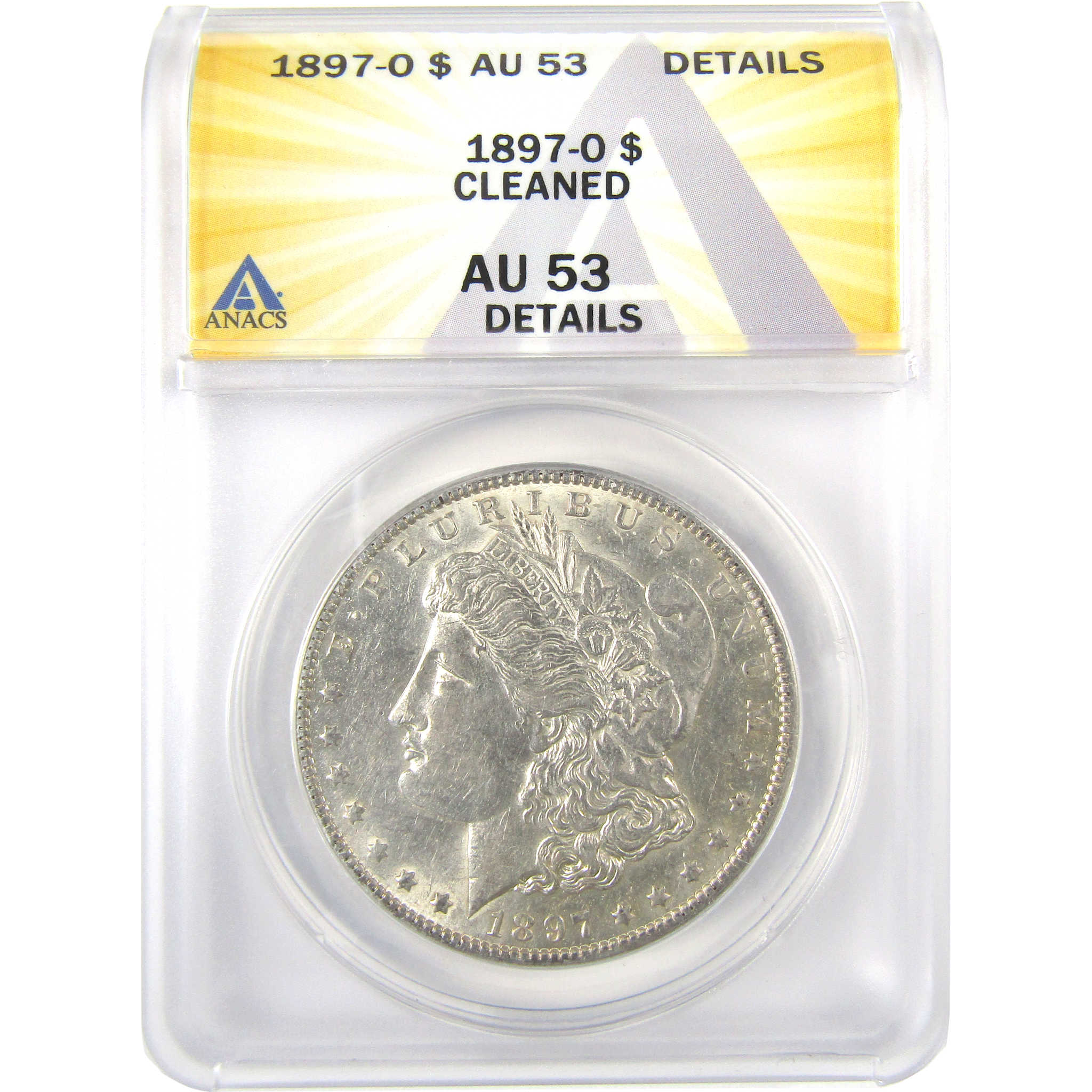1897 O Morgan Dollar AU 53 Details ANACS Silver $1 Coin SKU:I19236 - Morgan coin - Morgan silver dollar - Morgan silver dollar for sale - Profile Coins & Collectibles