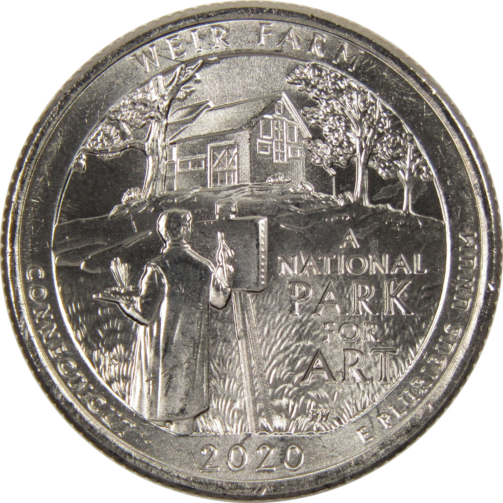 2020 P Weir Farm NHS National Park Quarter BU Uncirculated Clad Coin