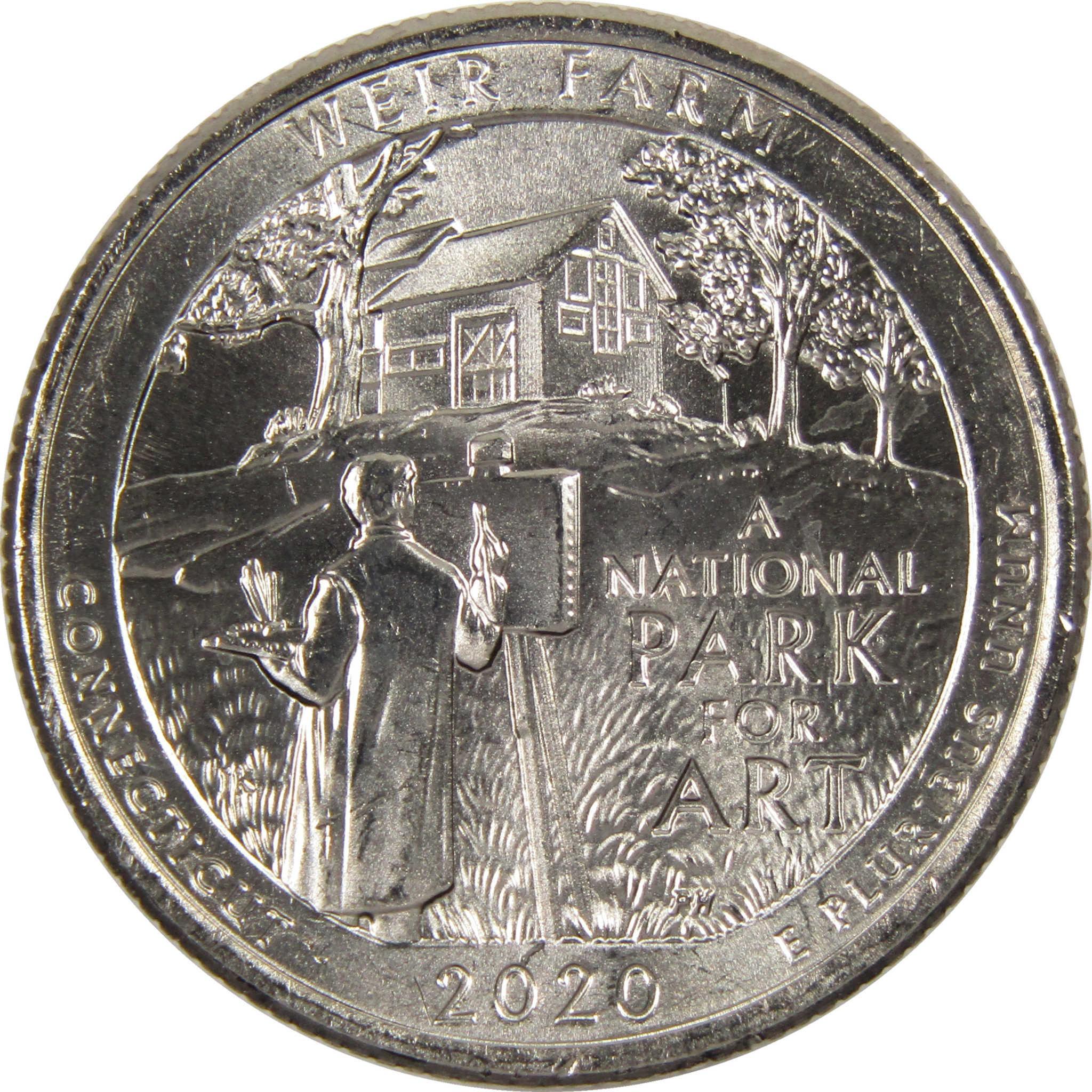 2020 P Weir Farm NHS National Park Quarter BU Uncirculated Clad Coin