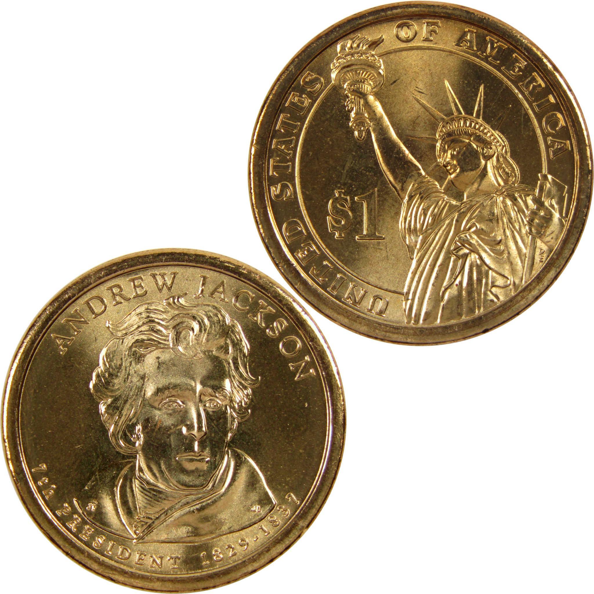 2008 P Andrew Jackson Presidential Dollar BU Uncirculated $1 Coin
