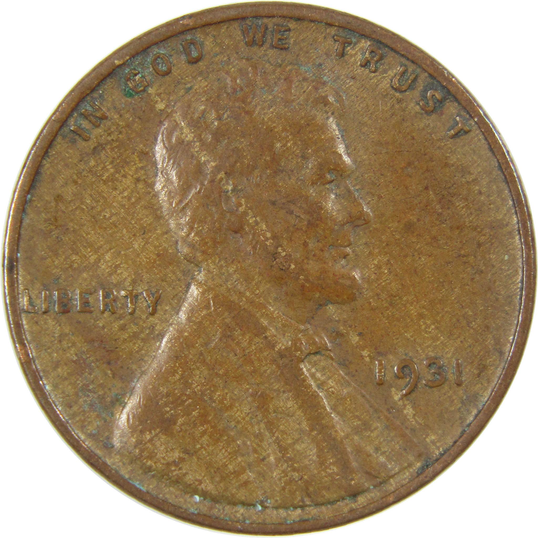 1931 Lincoln Wheat Cent VF Very Fine Penny 1c Coin SKU:I27298