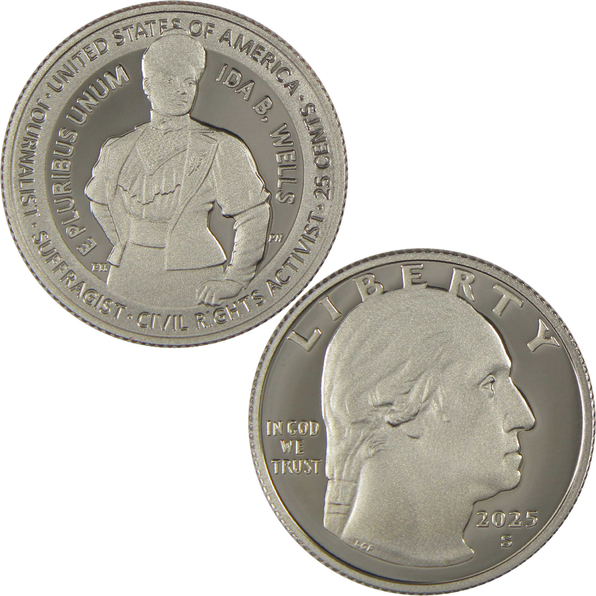 2025 S Ida B. Wells American Women Quarter Choice Proof Clad 25c Coin