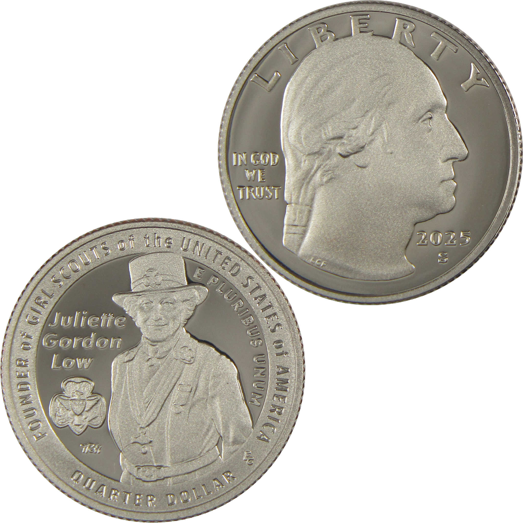 2025 S Juliette Gordon Low American Women Quarter Choice Proof Clad