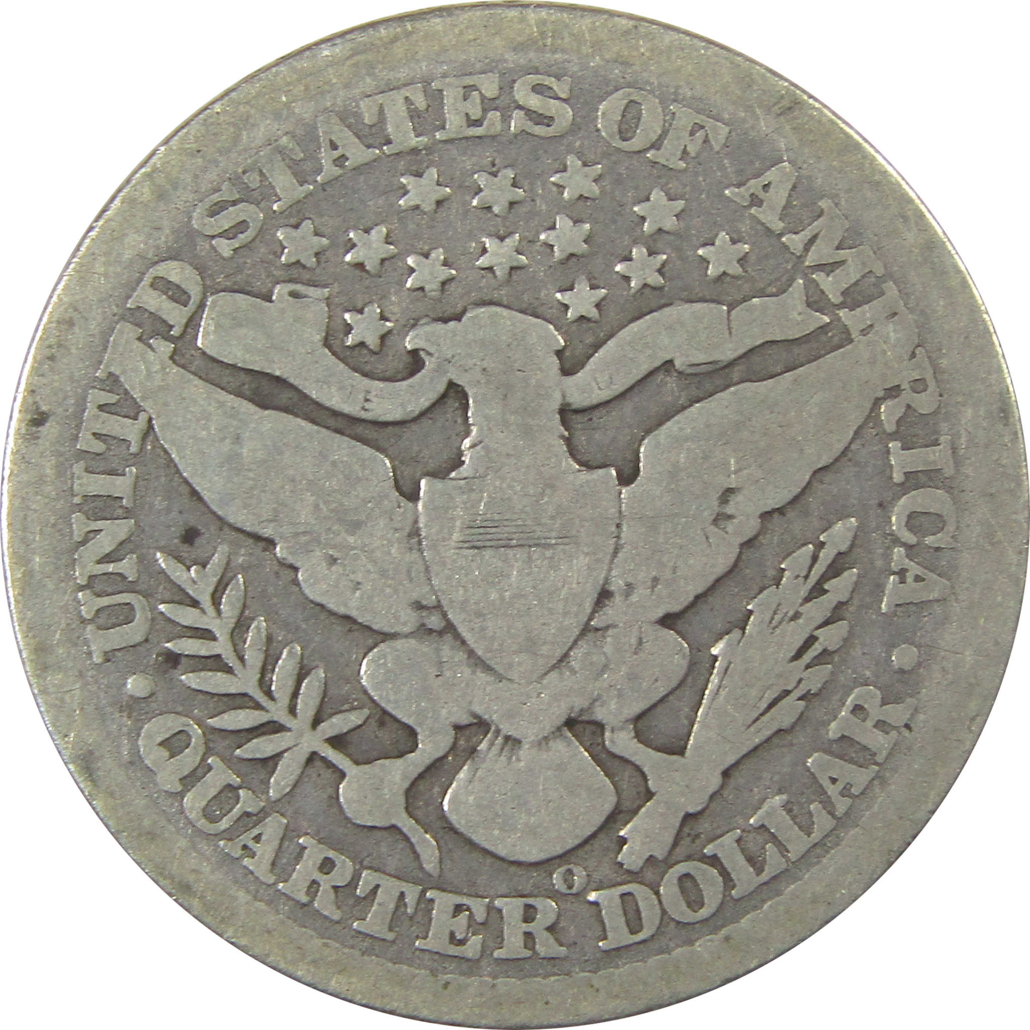 1896 O Barber Quarter AG About Good Silver 25c Coin SKU:I21871