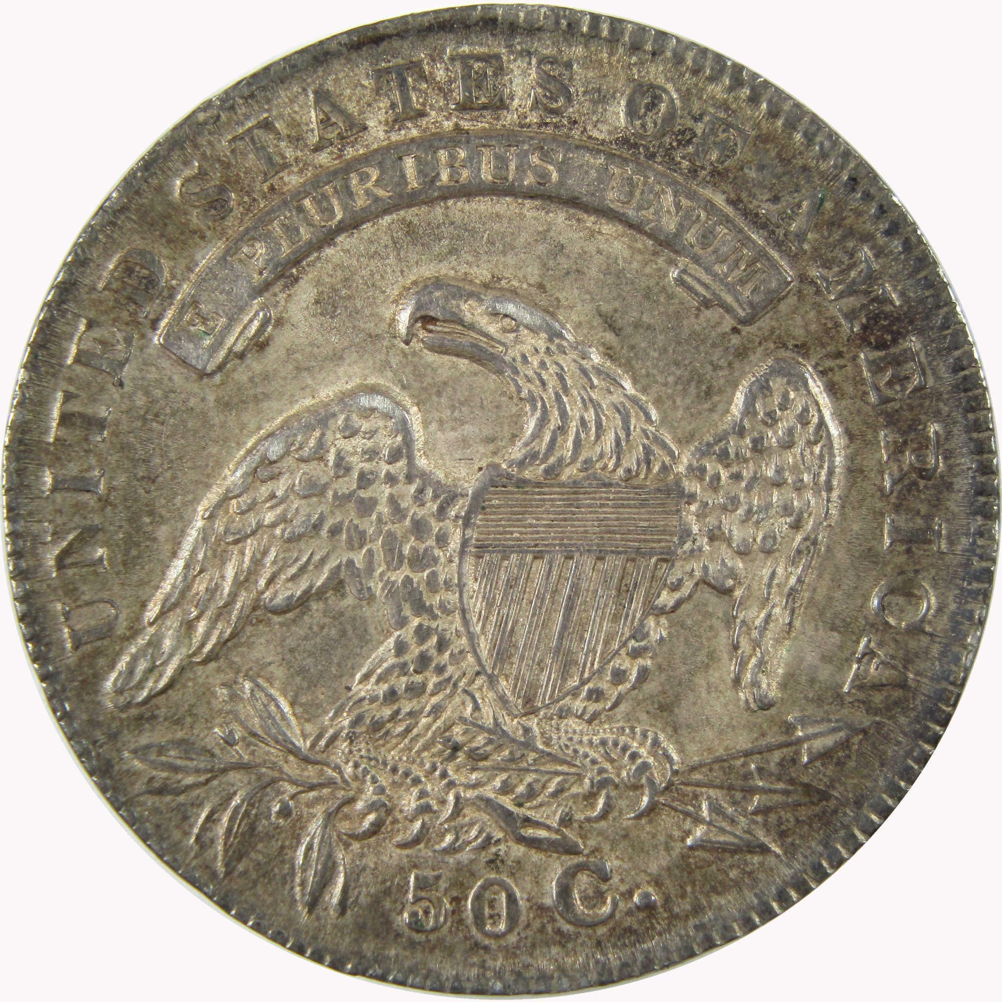 1834 Large Date and Letters Capped Bust Silver Half Dollar Choice AU