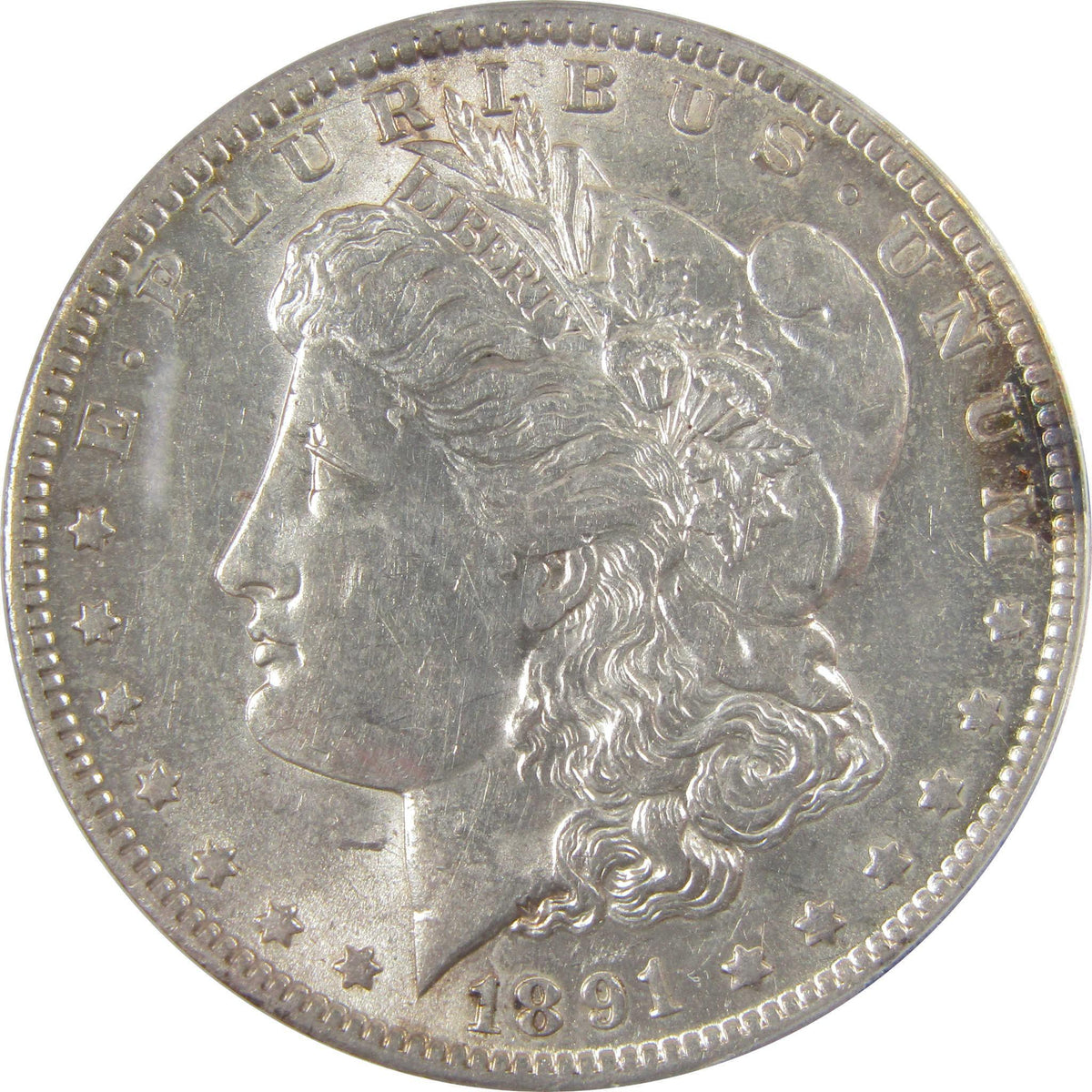 1891 O Morgan Silver Dollar AU 55 ANACS $1 Coin SKU:I25642 - Morgan coin - Morgan silver dollar - Morgan silver dollar for sale - Profile Coins & Collectibles