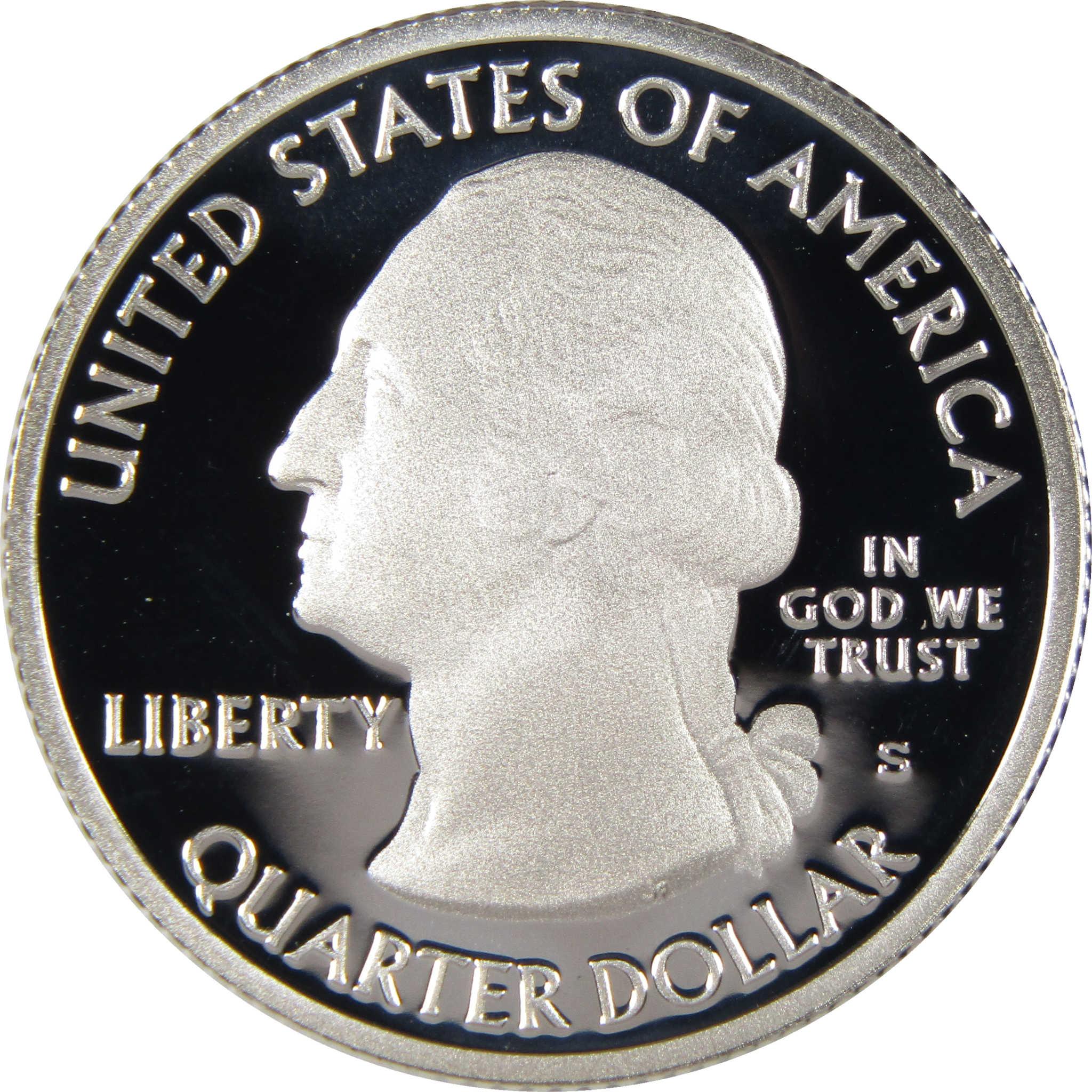 United States quarter dollar coin with Washington portrait, collectible proof finish