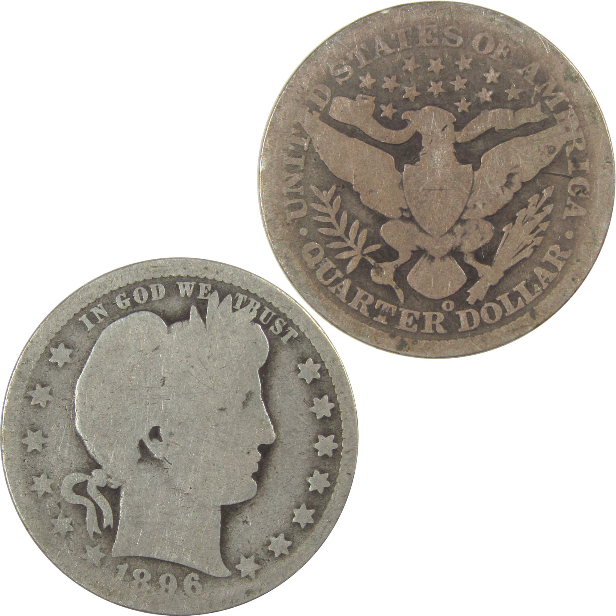 1896 O Barber Quarter AG About Good Silver 25c Coin SKU:I21877