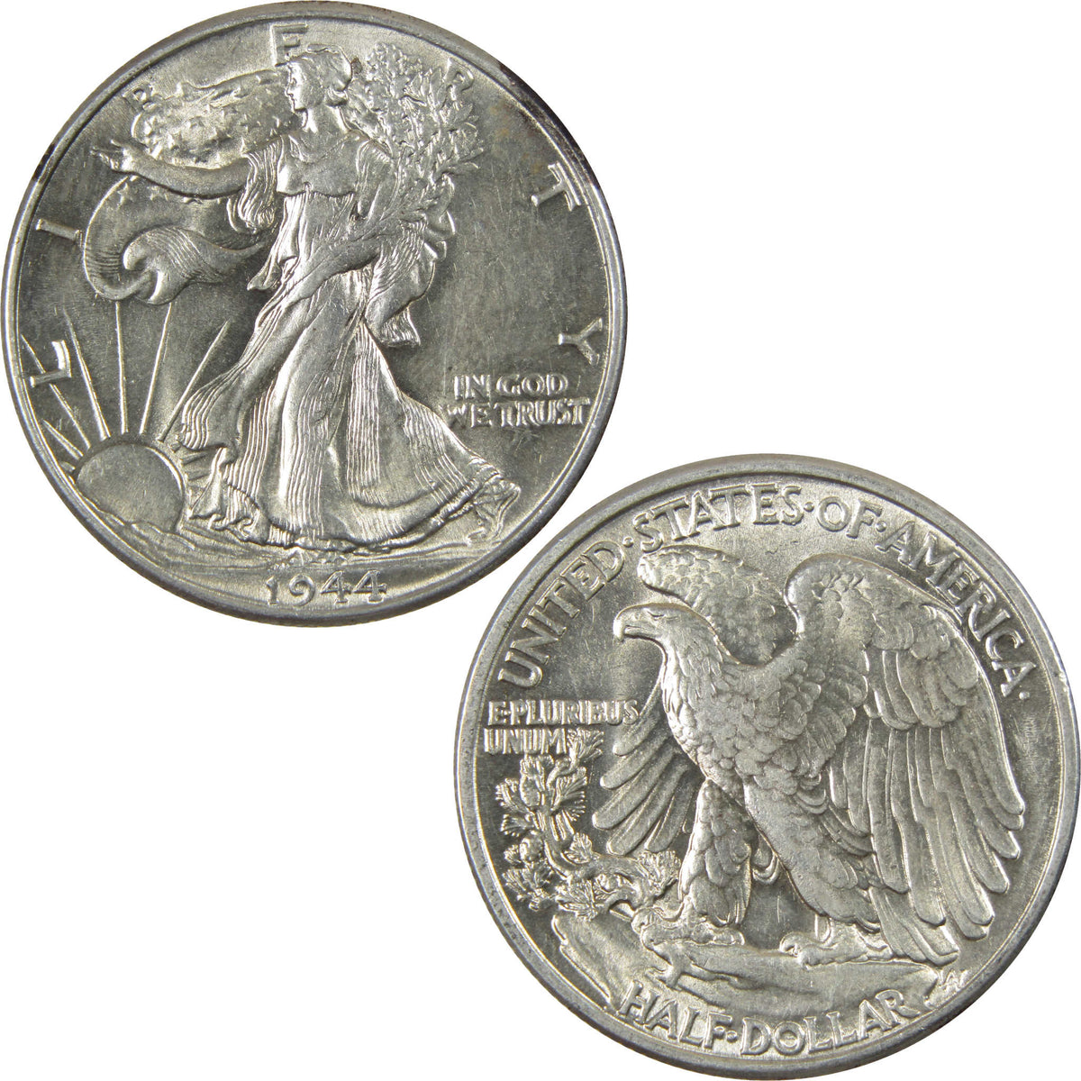 1944 Liberty Walking Silver 50c Borderline Uncirculated SKU:I28646