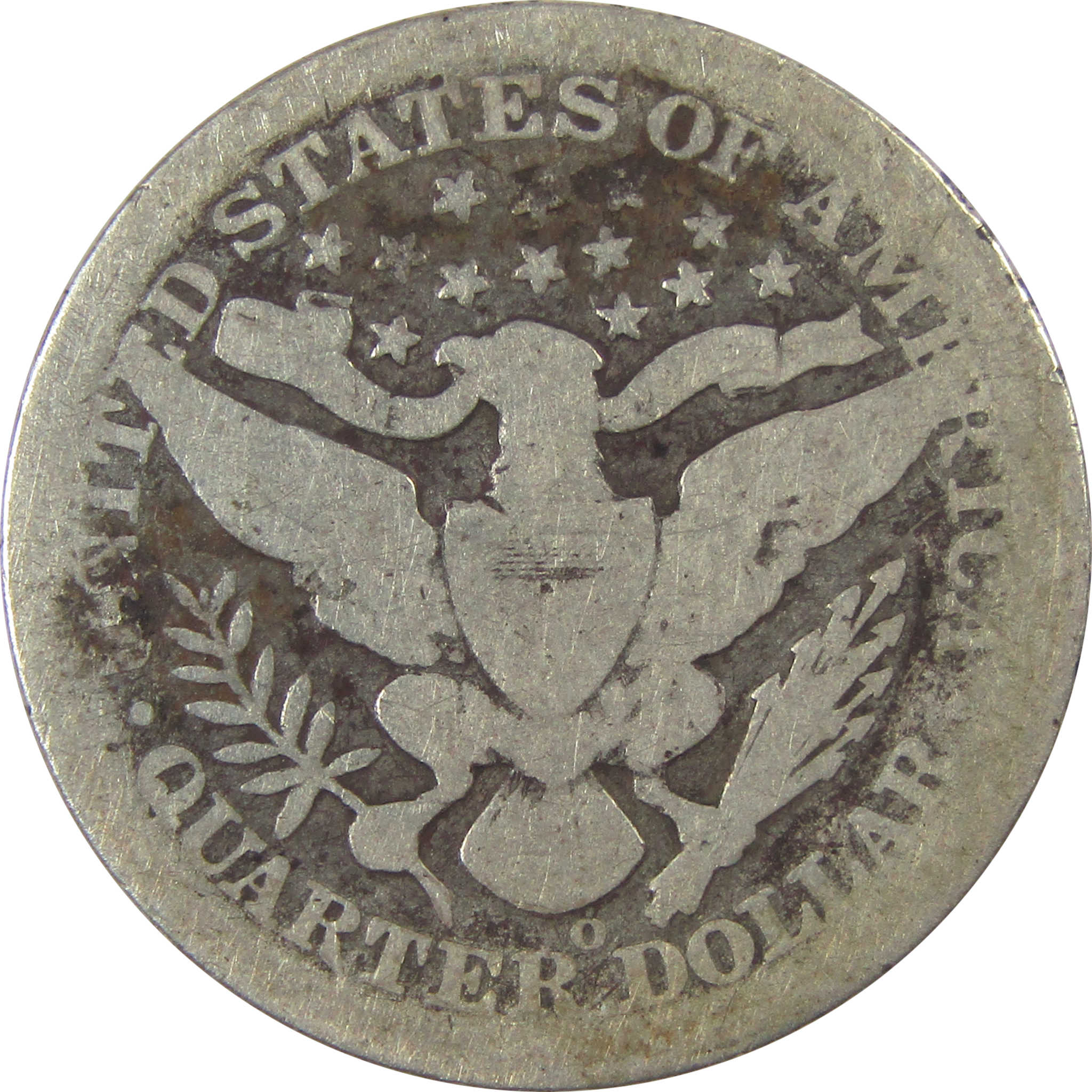 1896 O Barber Quarter AG About Good Silver 25c Coin SKU:I21868