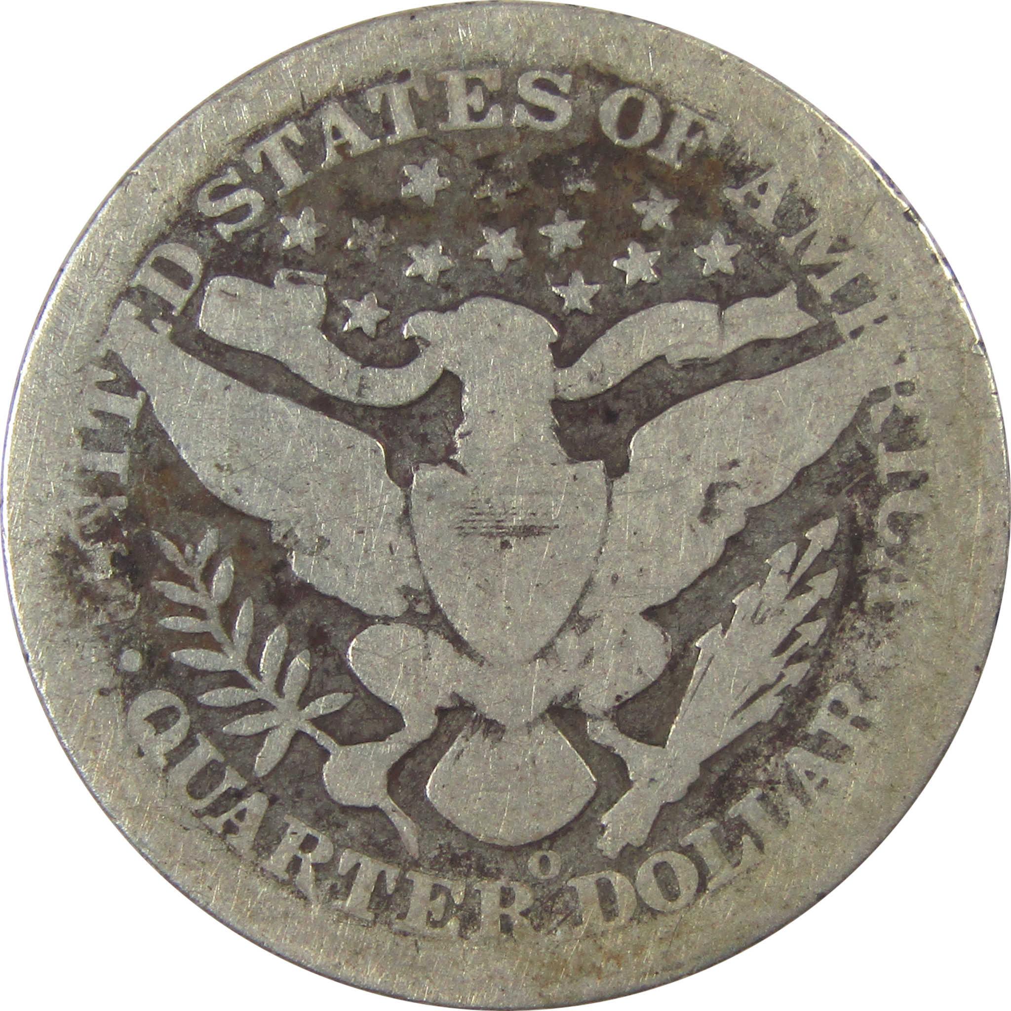 1896 O Barber Quarter AG About Good Silver 25c Coin SKU:I21868