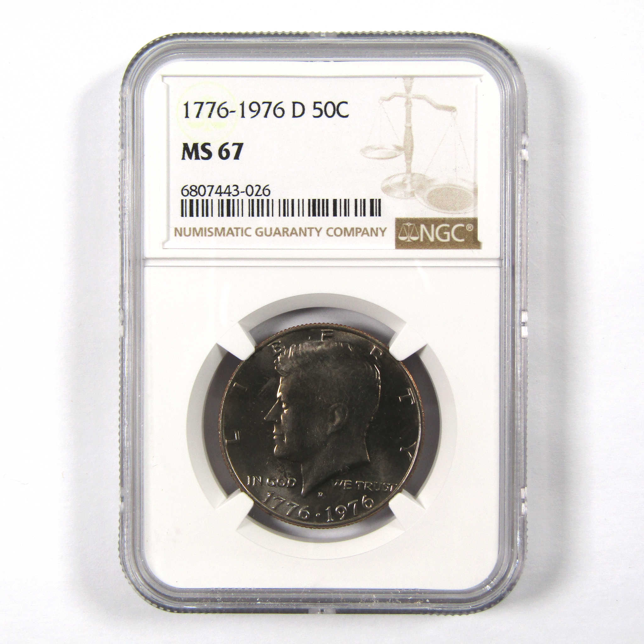 1976 D Kennedy Bicentennial 50c MS 67 NGC Clad Unc SKU:I9804