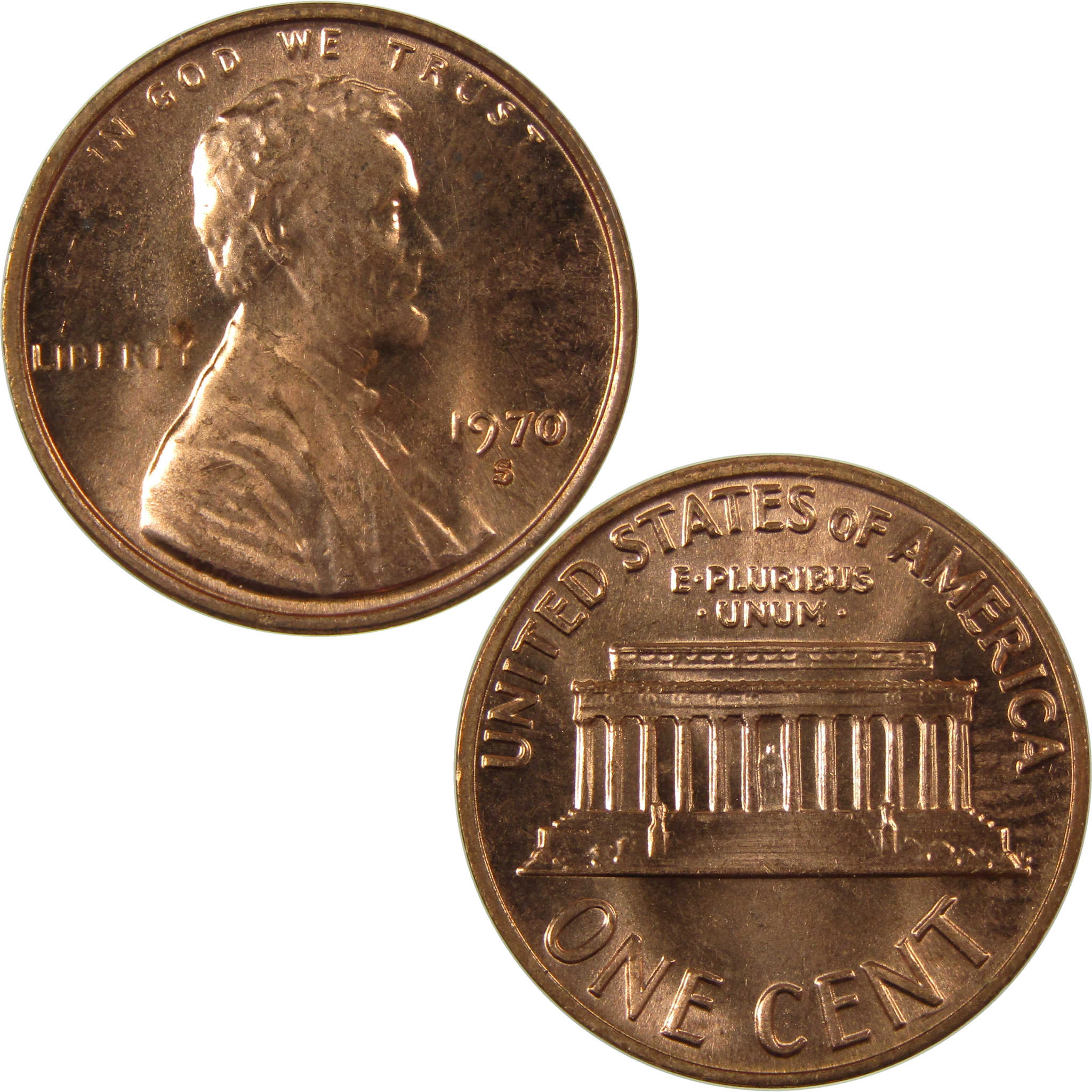 1970 S Small Date Lincoln Memorial Cent Uncirculated SKU:I27843