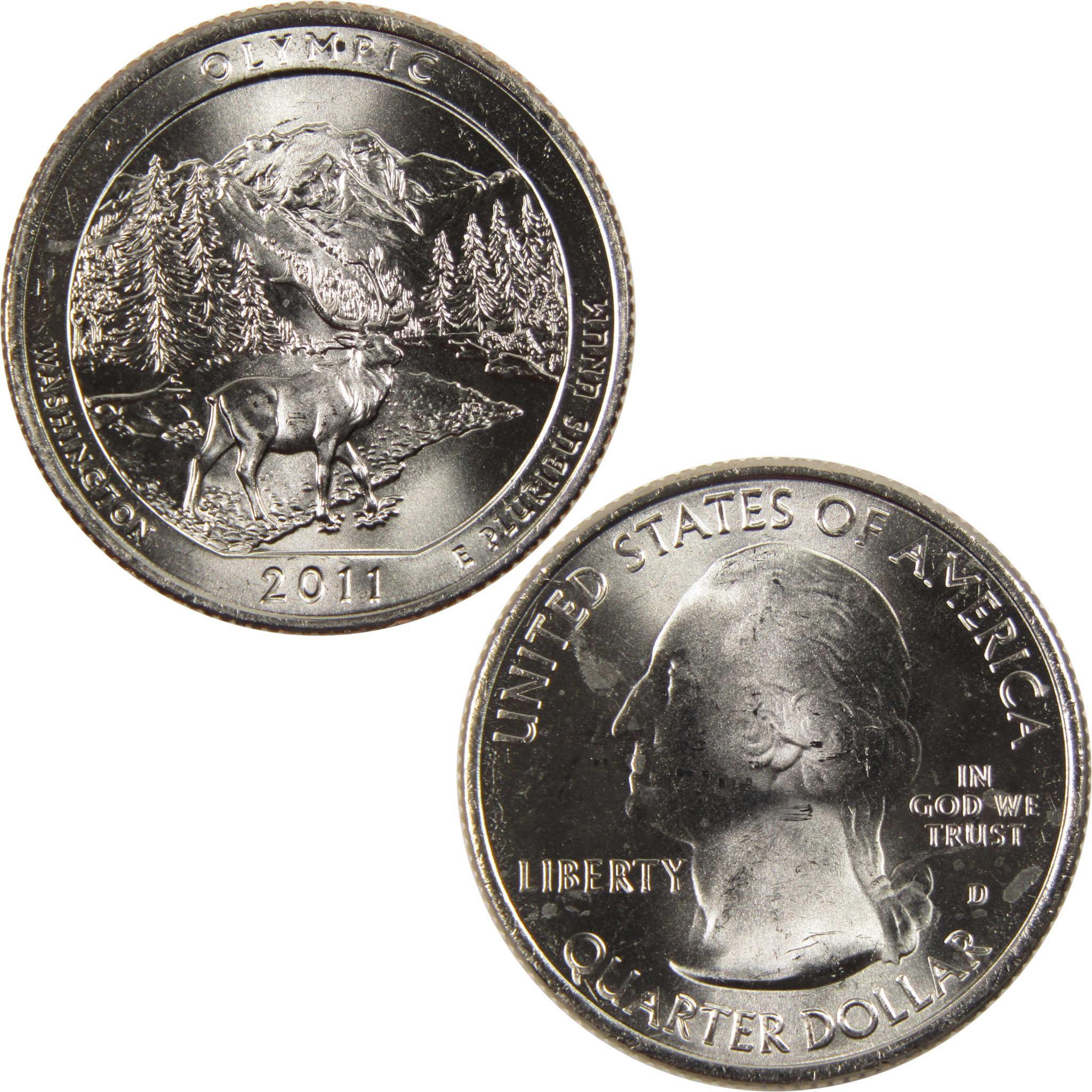 2011 D Olympic National Park Quarter BU Uncirculated Clad 25c Coin