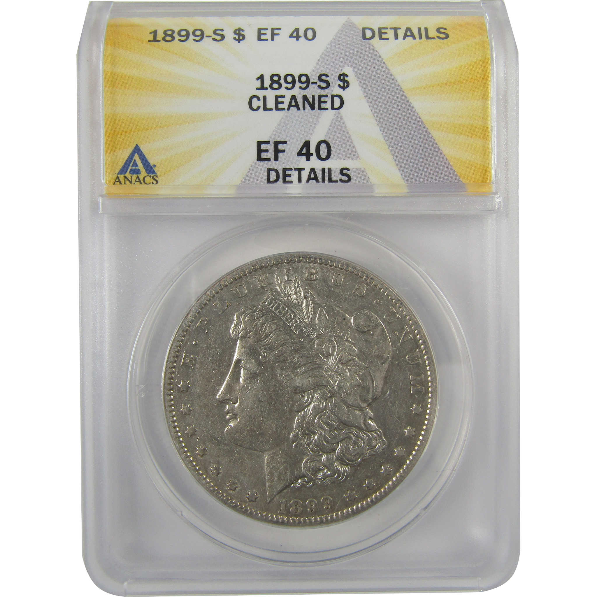 1899 S Morgan Dollar EF 40 Details ANACS Silver $1 Coin SKU:I19102 - Morgan coin - Morgan silver dollar - Morgan silver dollar for sale - Profile Coins & Collectibles