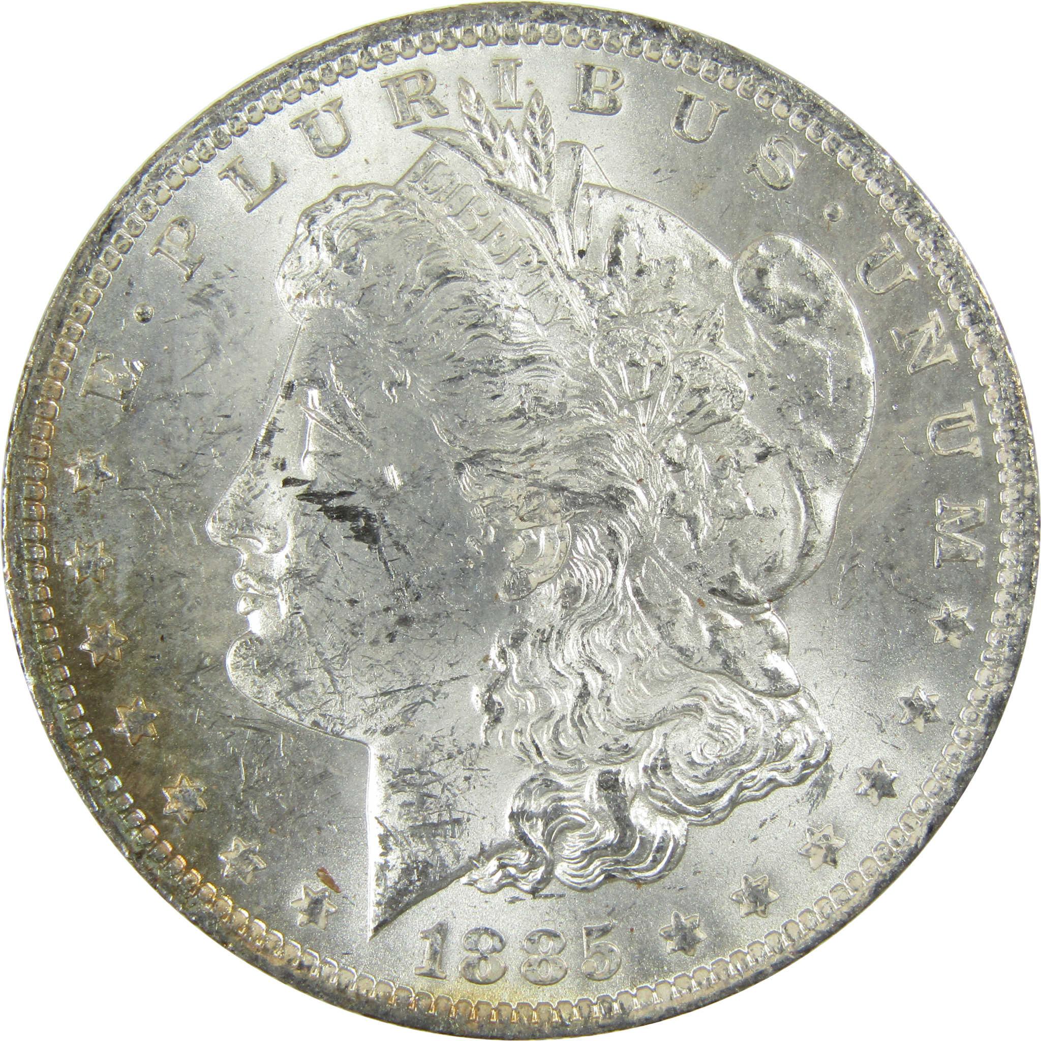 1885 O Morgan Silver Dollar Uncirculated $1 Coin Toned SKU:I27481 - Morgan coin - Morgan silver dollar - Morgan silver dollar for sale - Profile Coins & Collectibles