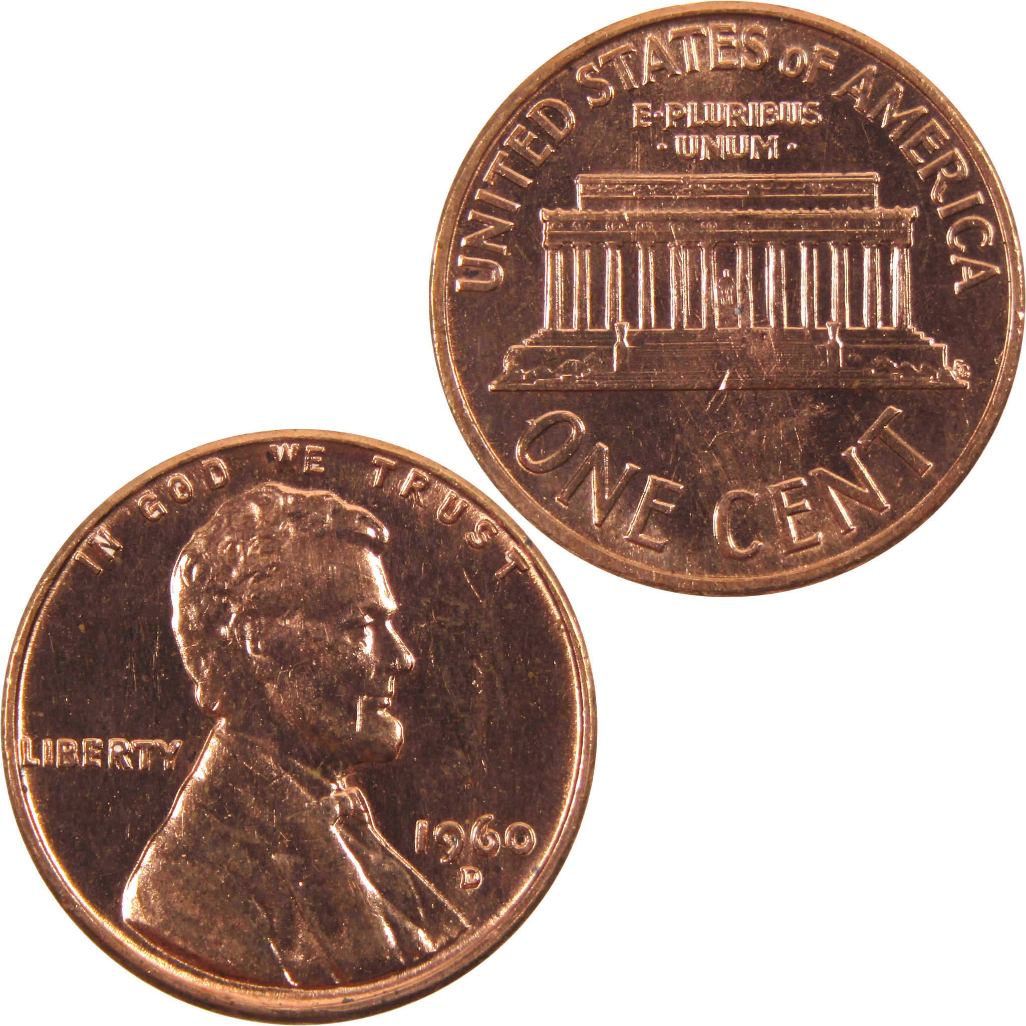 1960 D Small Date Lincoln Memorial Cent BU Uncirculated Penny 1c Coin