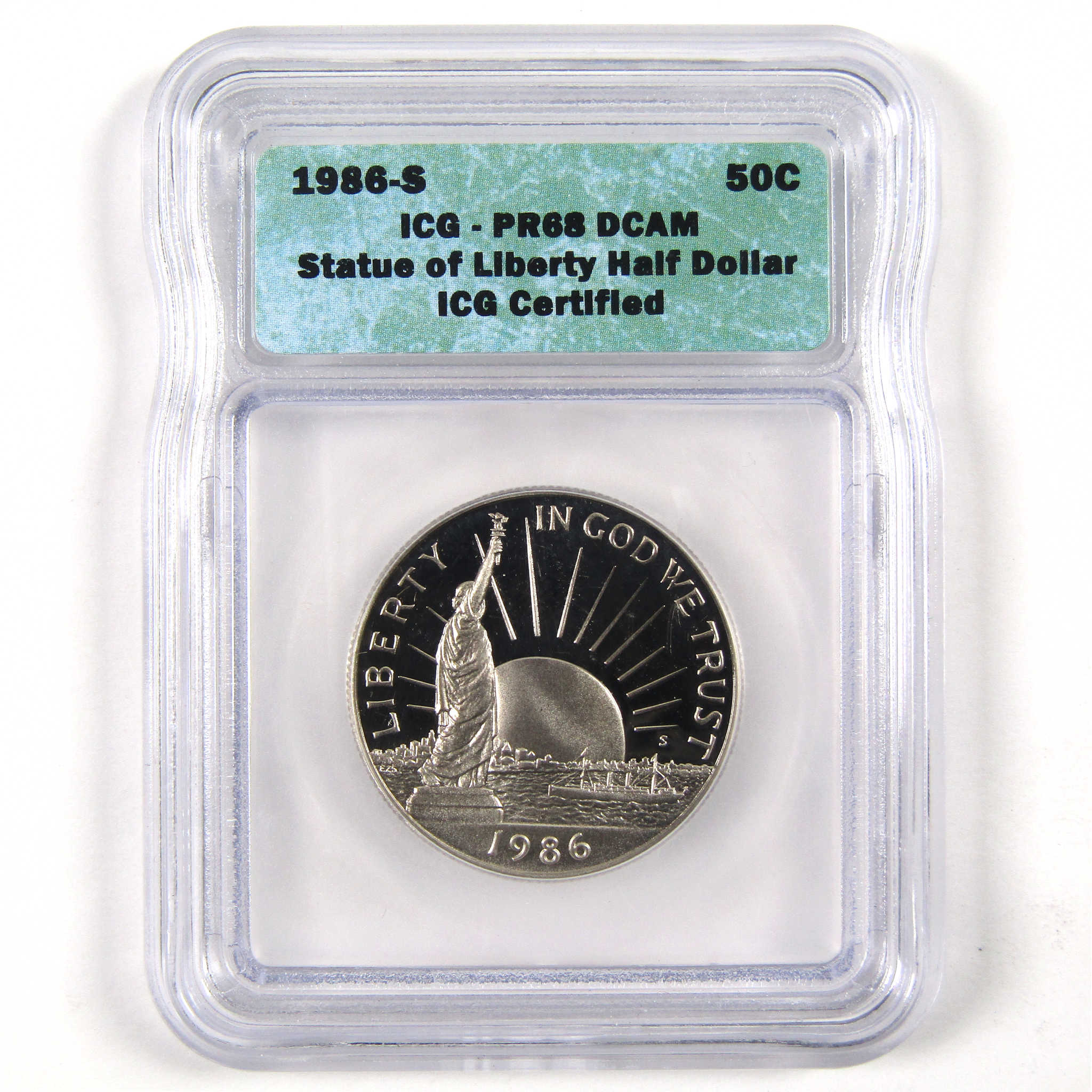 Statue of Liberty Commemorative 50c 1986 S PF 68 DCAM ICG SKU I9101