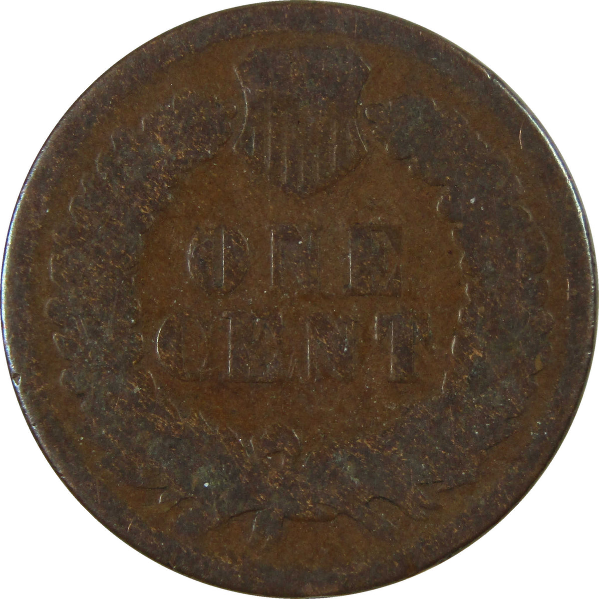 1876 Indian Head Cent AG About Good Details Penny 1c Coin SKU:I28636