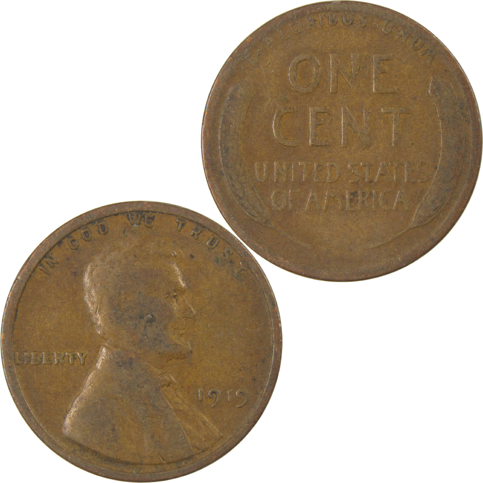 1919 Lincoln Wheat Cent G Good Penny 1c Coin