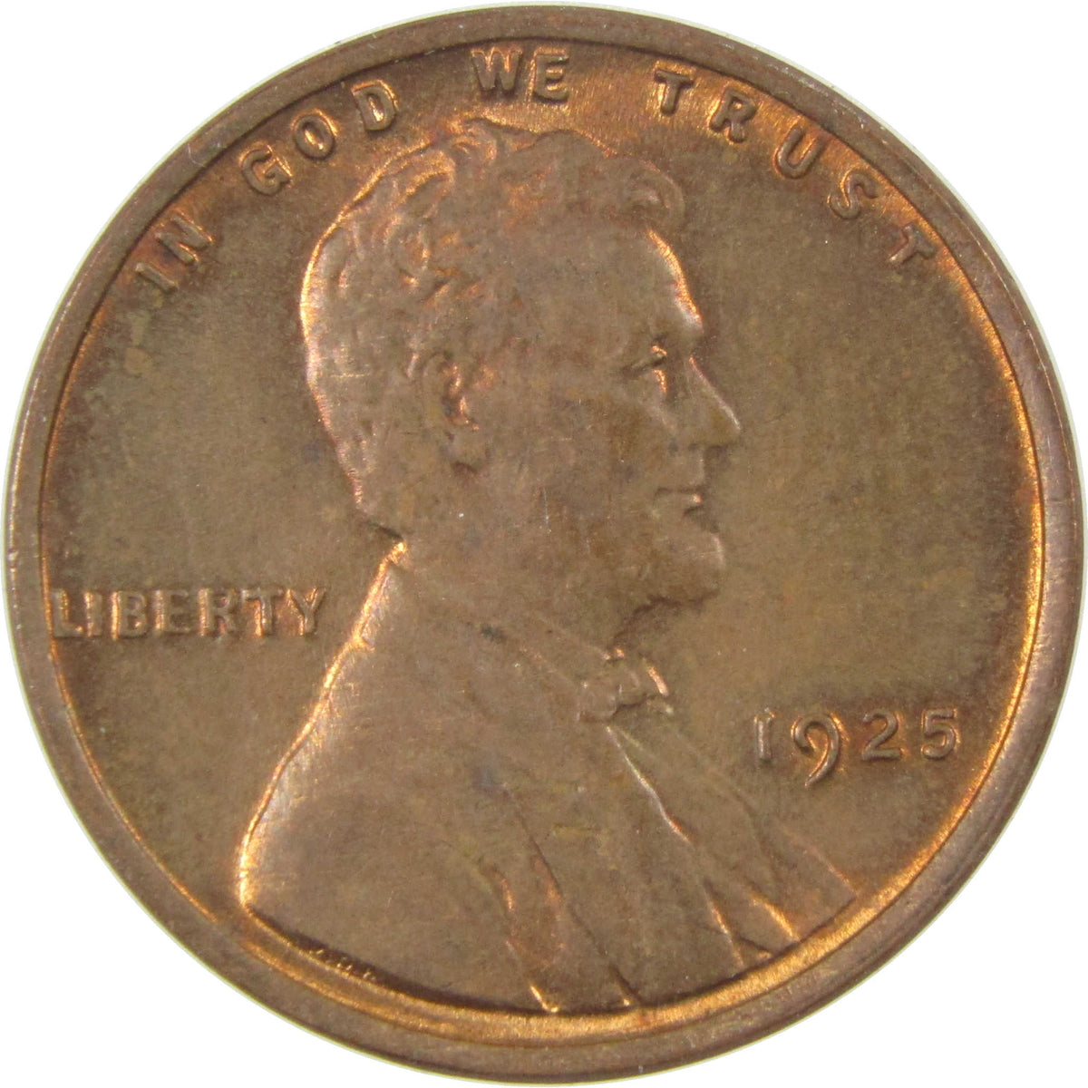 1925 Lincoln Wheat Cent Uncirculated Penny 1c Coin SKU:I28264