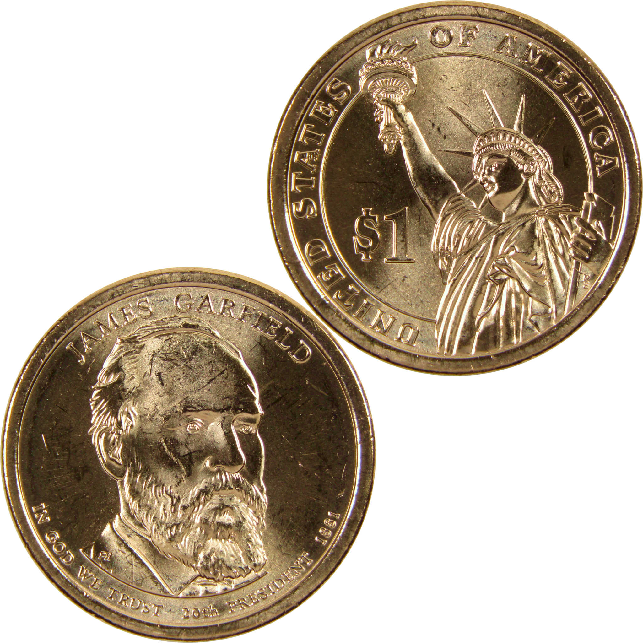 2011 D James A Garfield Presidential Dollar BU Uncirculated $1 Coin
