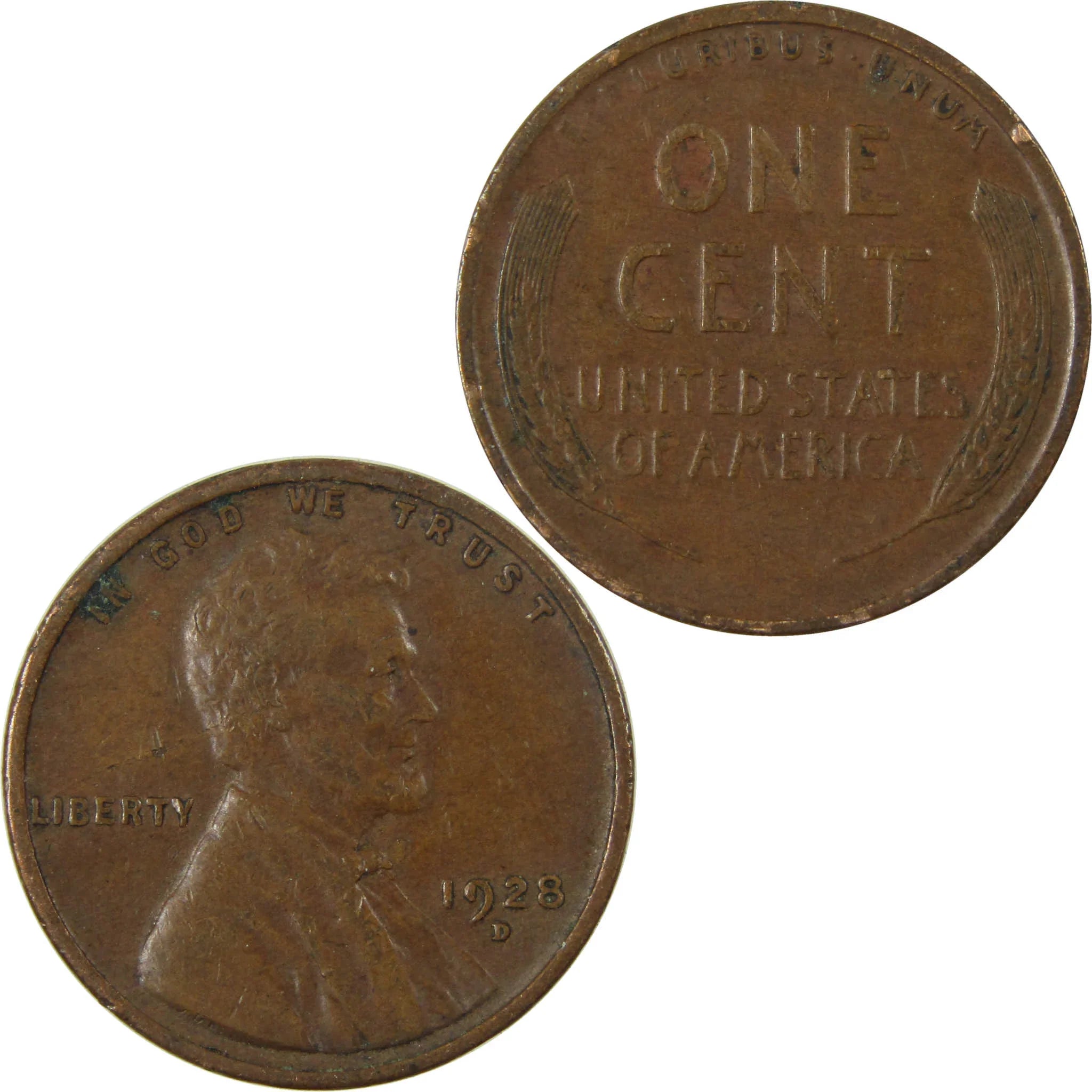 1928 D Lincoln Wheat Cent VF Very Fine Penny 1c Coin SKU:I27623