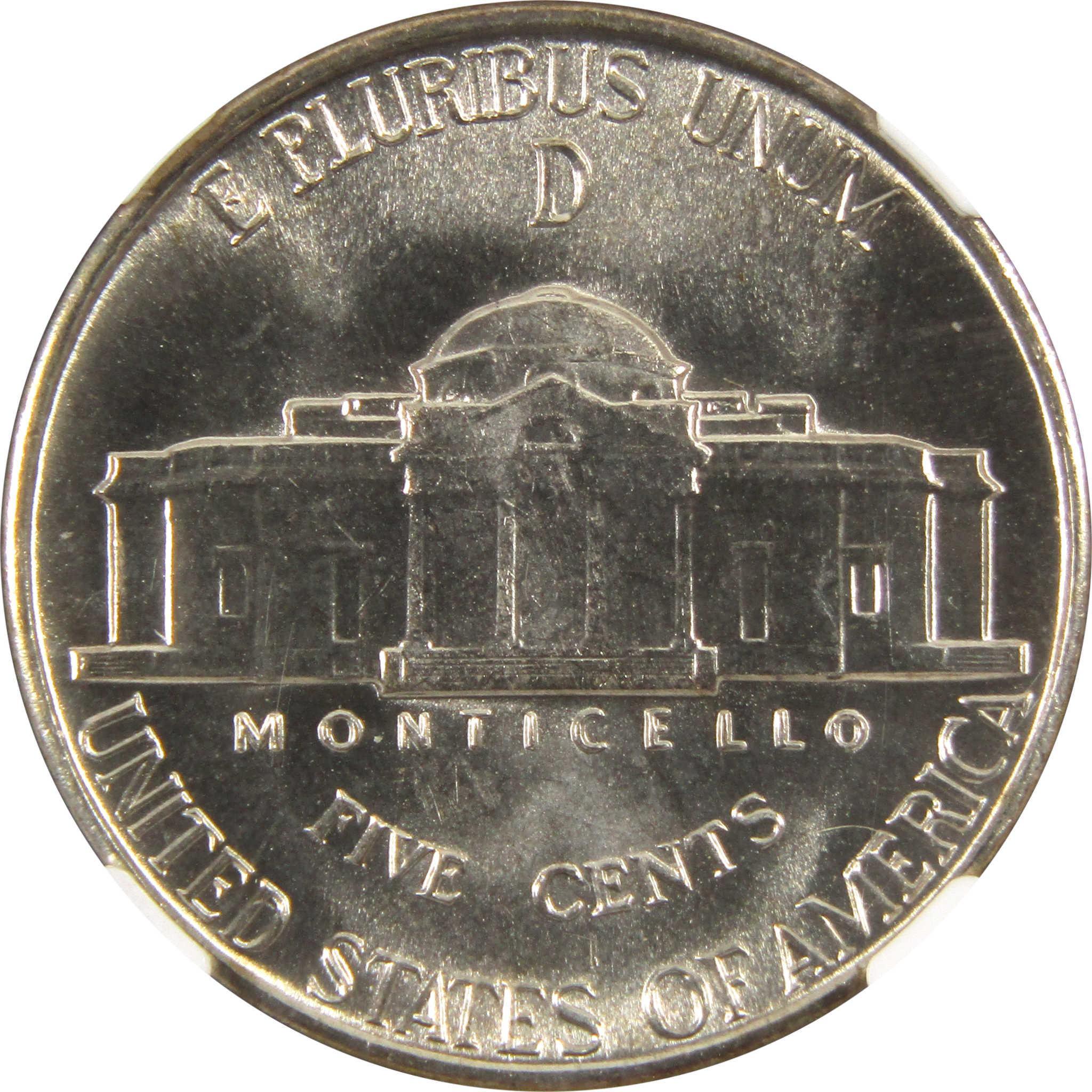 1943 D Jefferson Nickel MS 68 NGC 35% Wartime Silver 5c Unc SKU:I9724