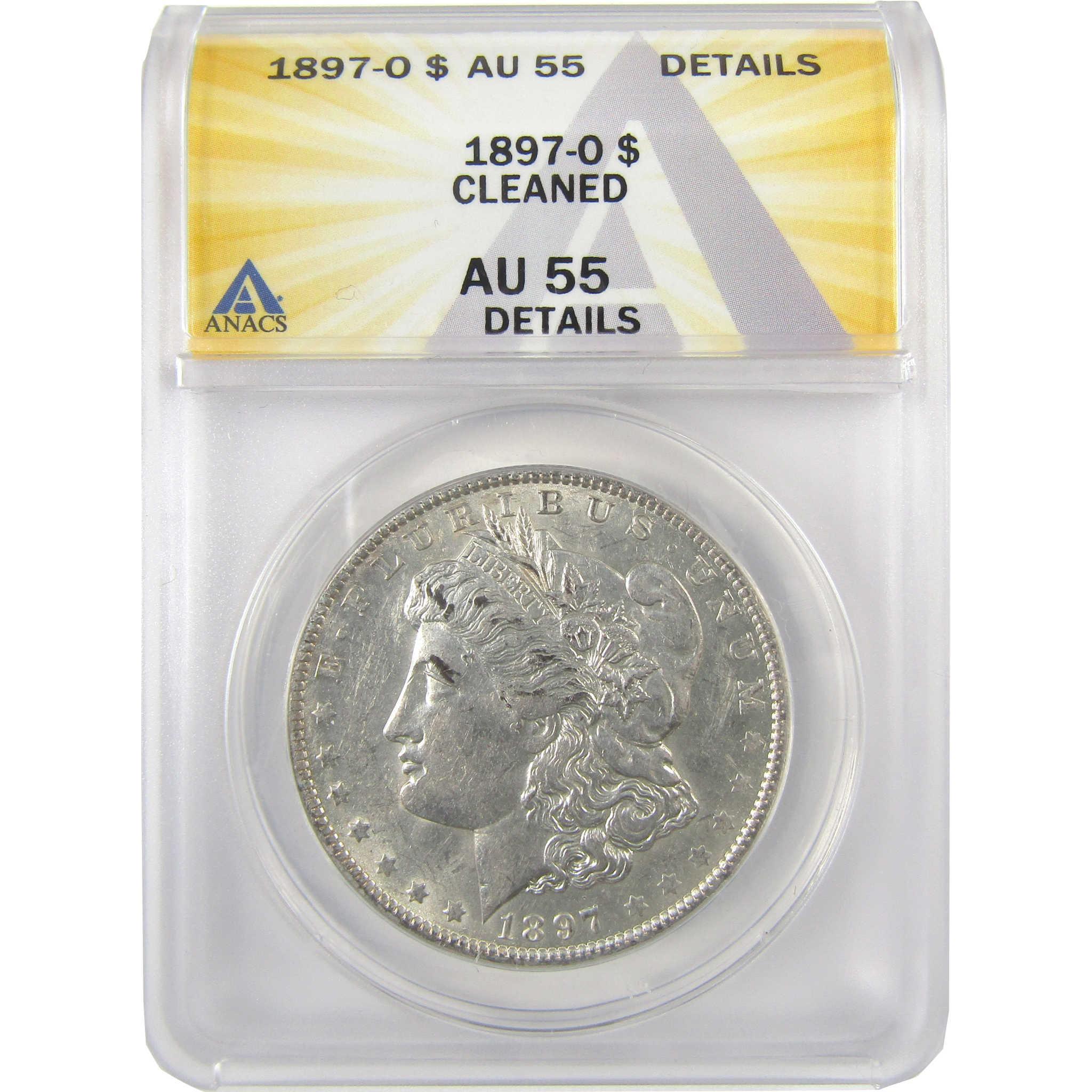 1897 O Morgan Dollar AU 55 Details ANACS Silver $1 Coin SKU:I19260 - Morgan coin - Morgan silver dollar - Morgan silver dollar for sale - Profile Coins & Collectibles